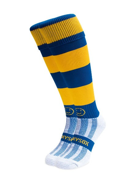 Wacky Sox Here Comes The Boom BLUE - RUGBY SOCKS