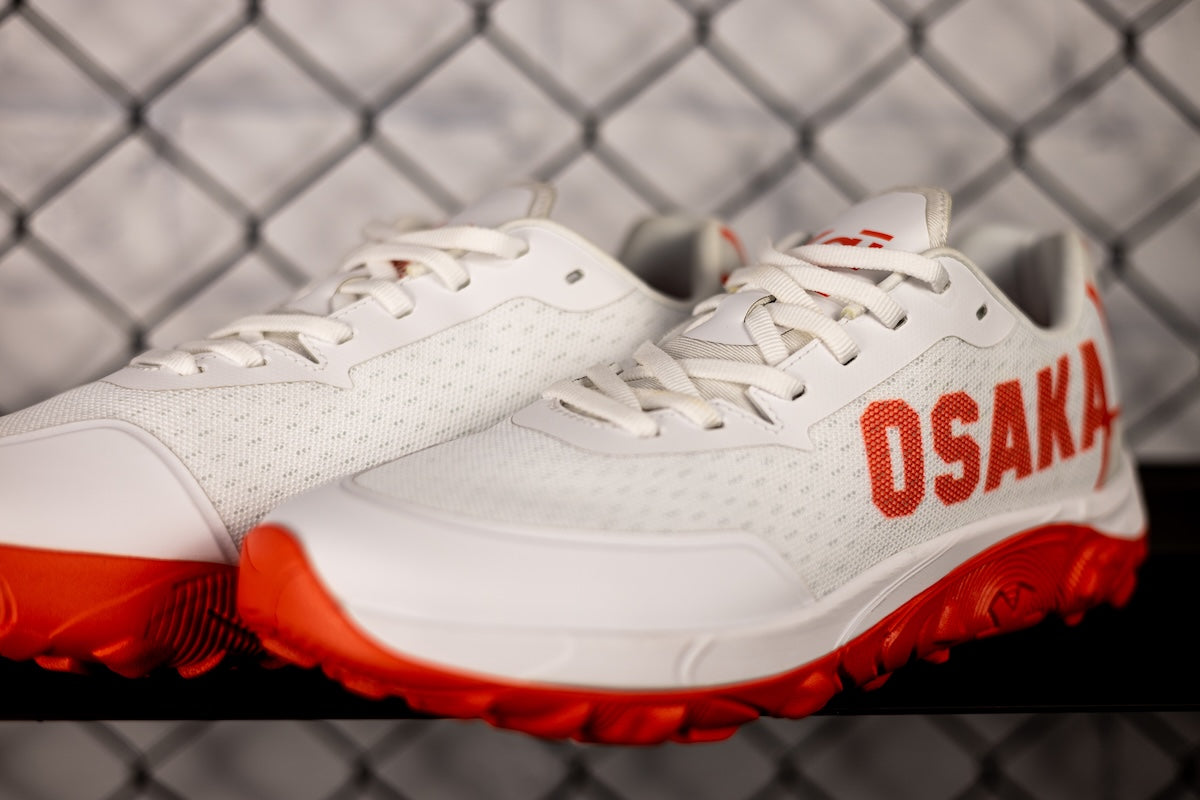 Osaka KAI MK1 Pro Tour White/Neon Flare Hockey Shoe 25/26 | ONE Sports Warehouse
