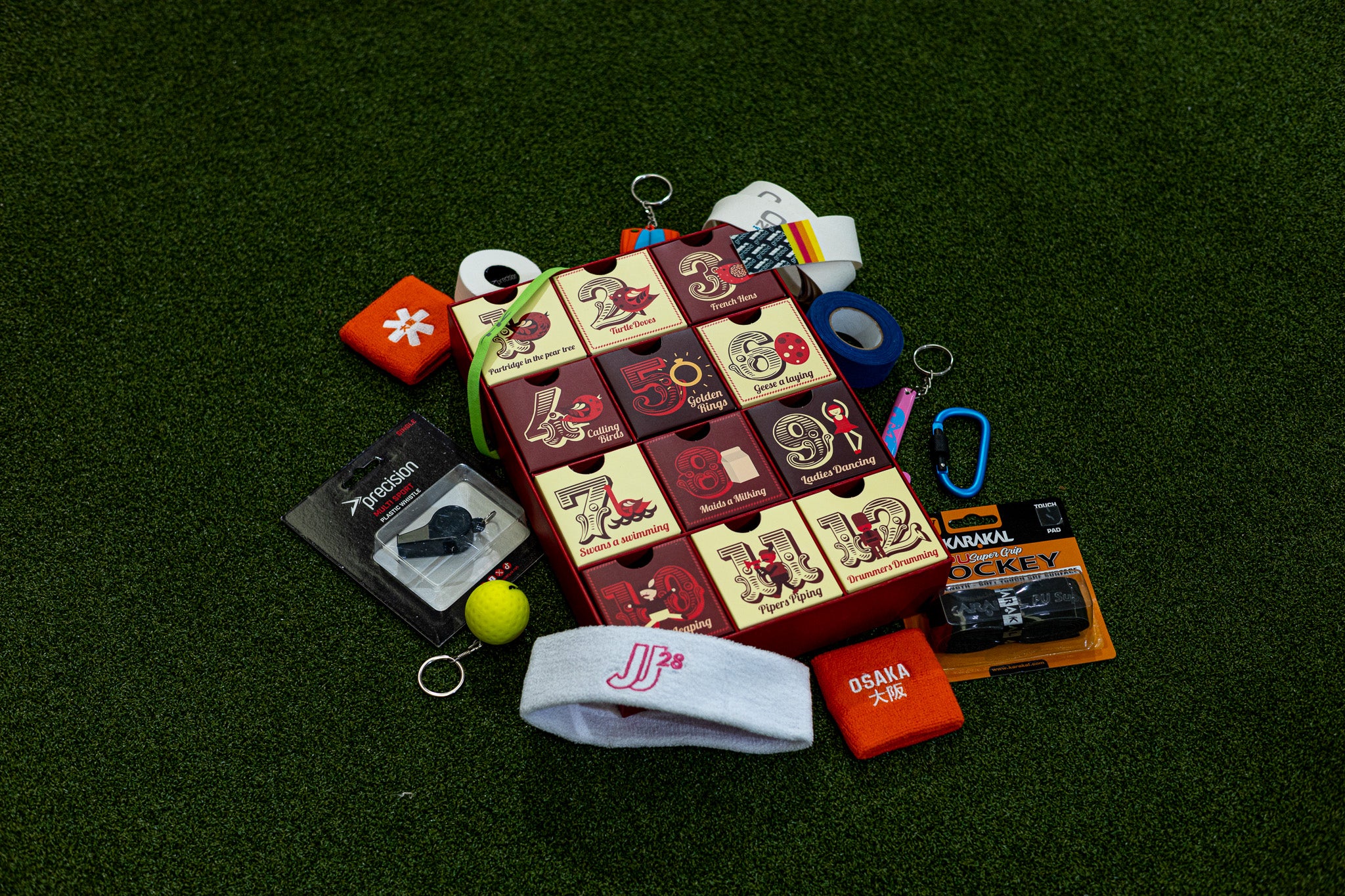 ONE Sports Warehouse 12 Days of Field Hockey Advent Calendar 2026 with hockey gifts and accessories