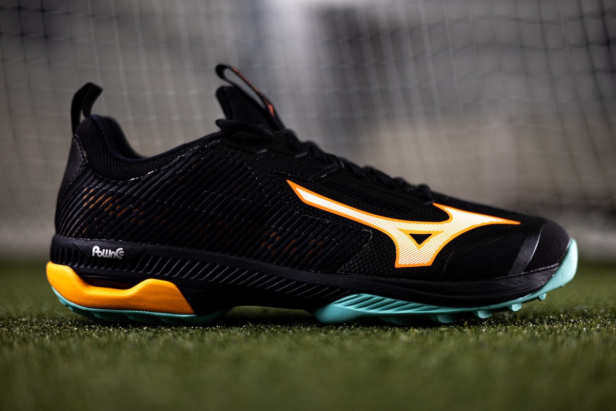 Mizuno Wave Panthera 2 Hockey Shoes Black/Tangelo/Ice Green 25/26 | ONE Sports Warehouse