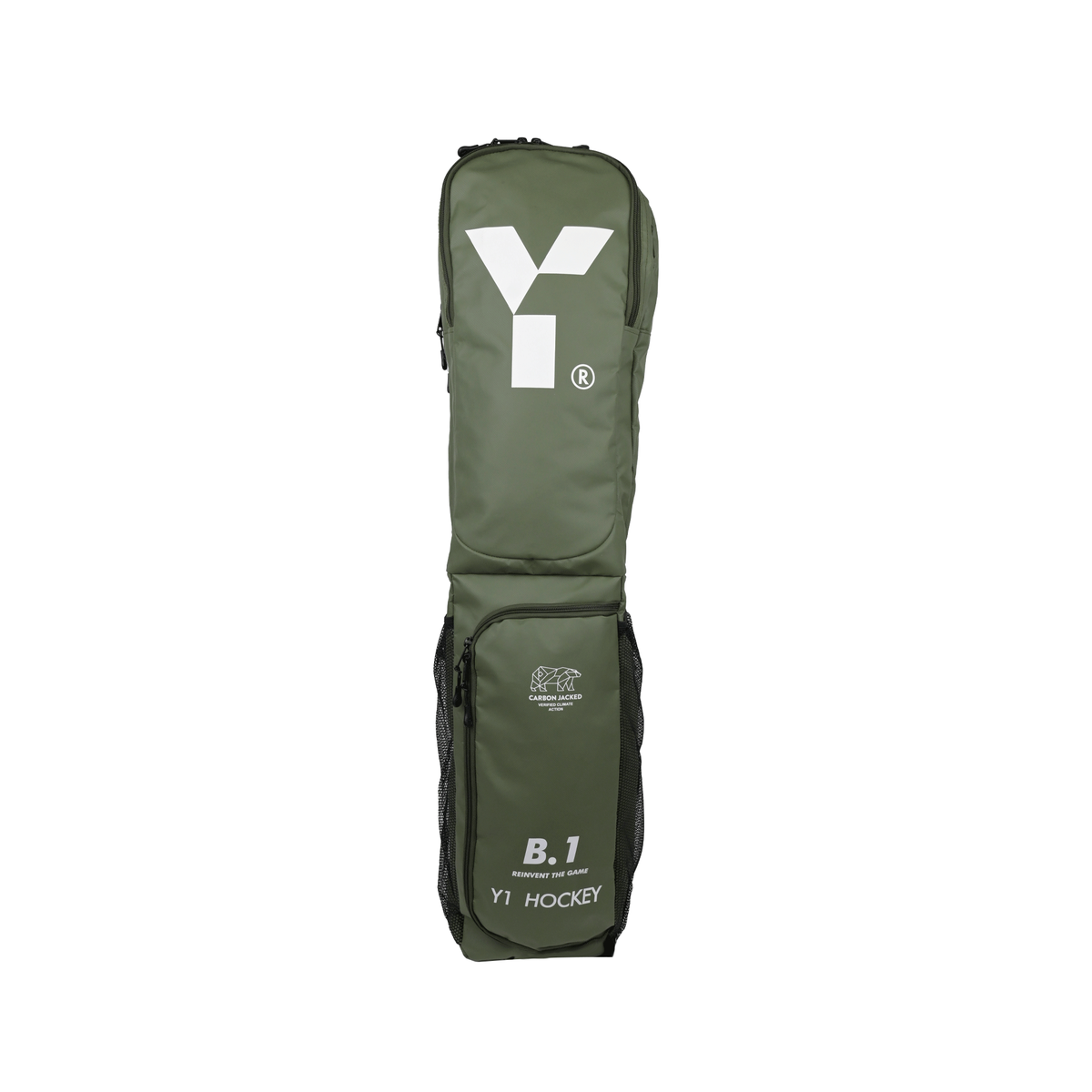 Y1 B.1 Hockey Stick Bag Army Green/White 25/26 | ONE Sports Warehouse