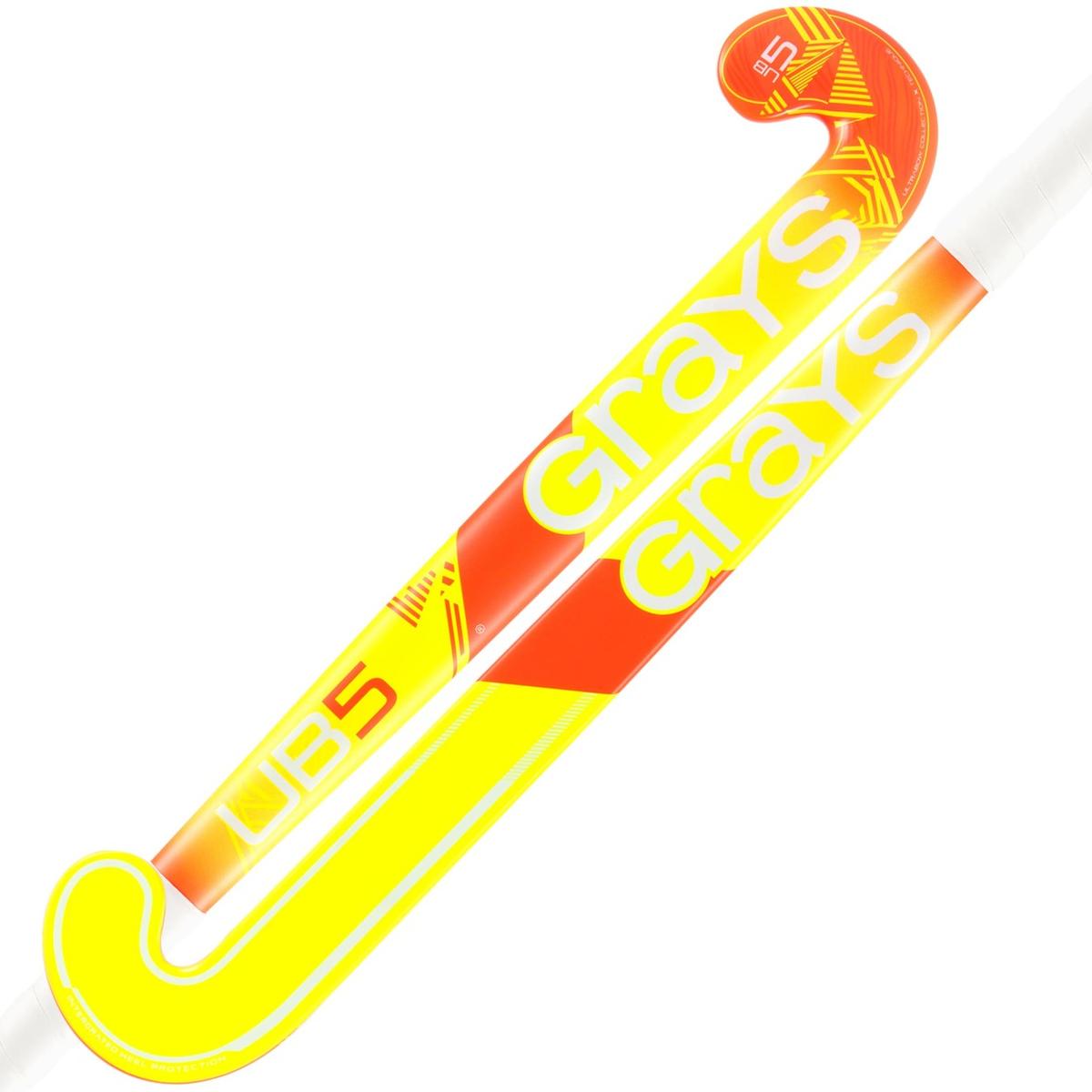 Grays UB5 Fluoro Yellow/Orange Junior Hockey Stick 25/26 | ONE Sports Warehouse