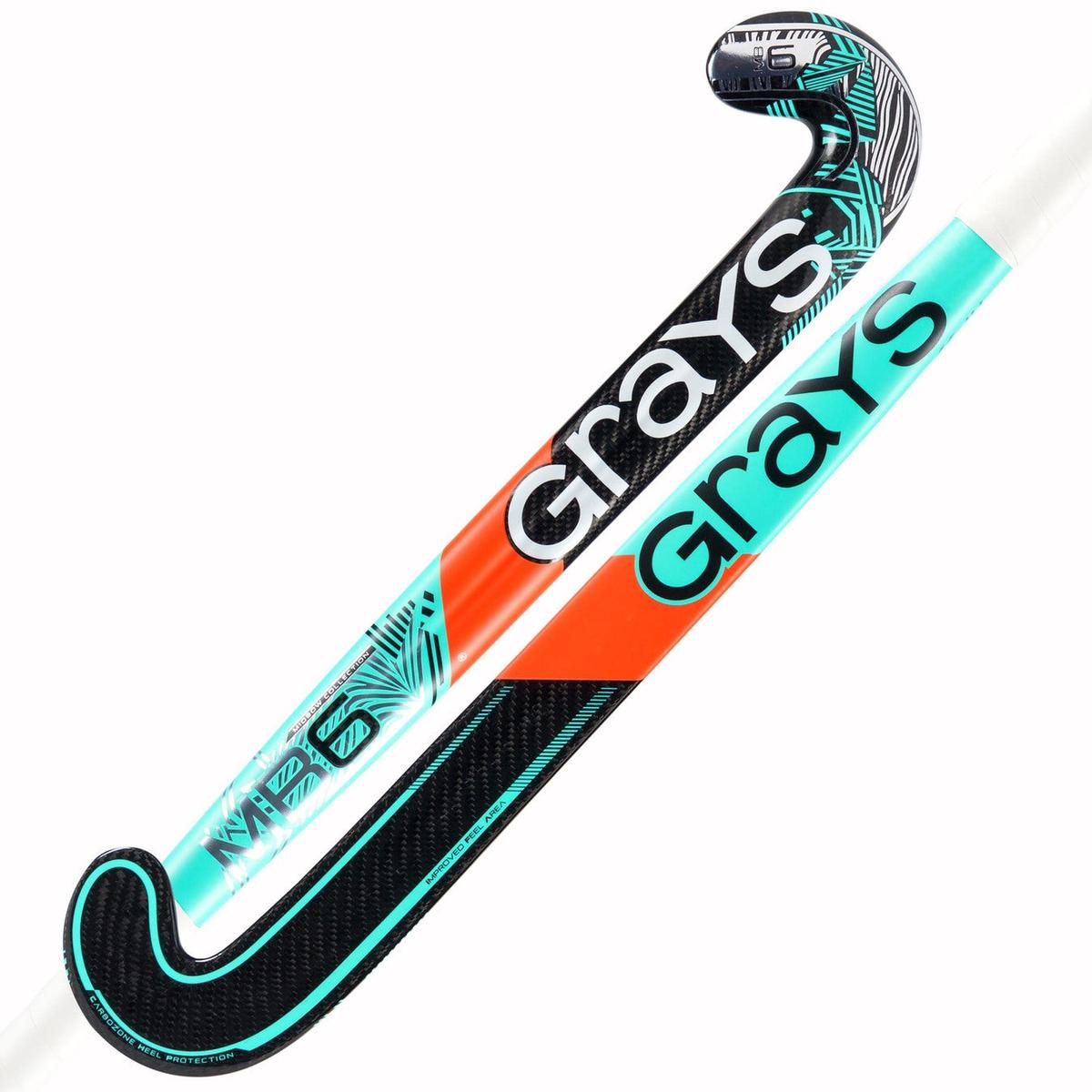 Grays MB6 Black/Aqua Hockey Stick 25/26 | ONE Sports Warehouse