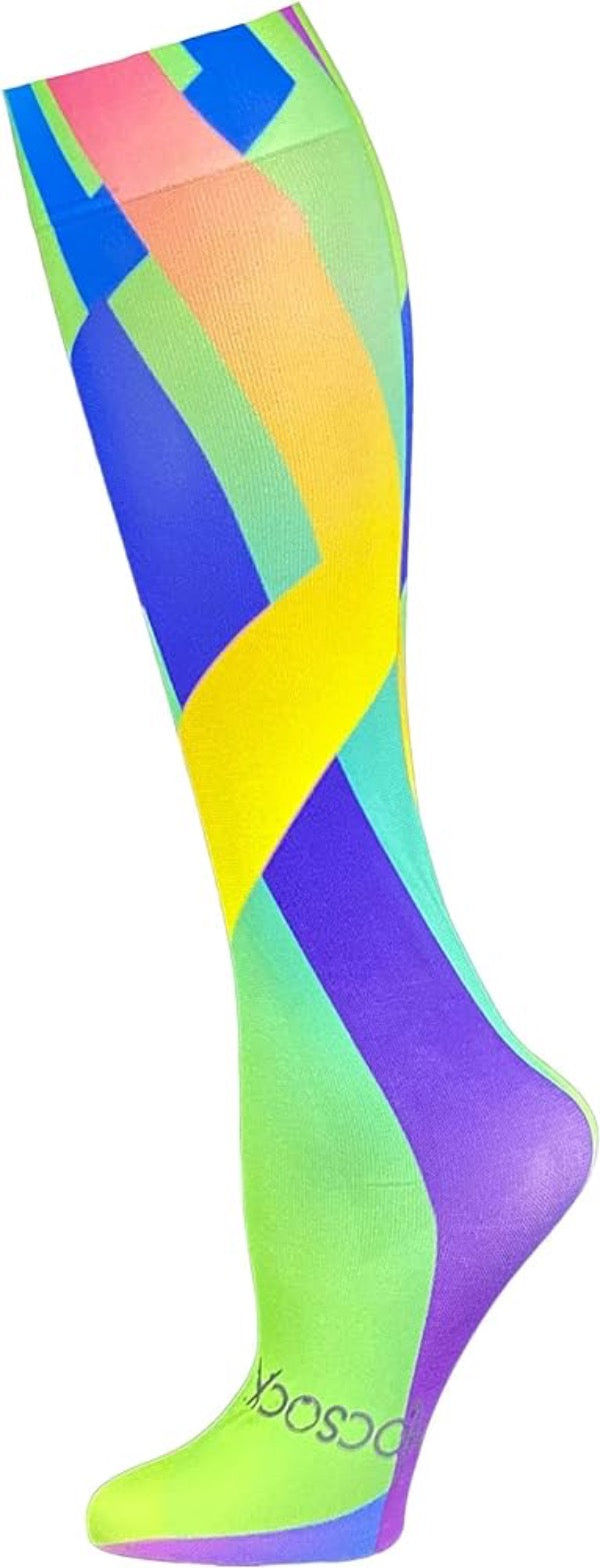 Hocsocx Green Geometric Inner Socks-ONE Sports Warehouse