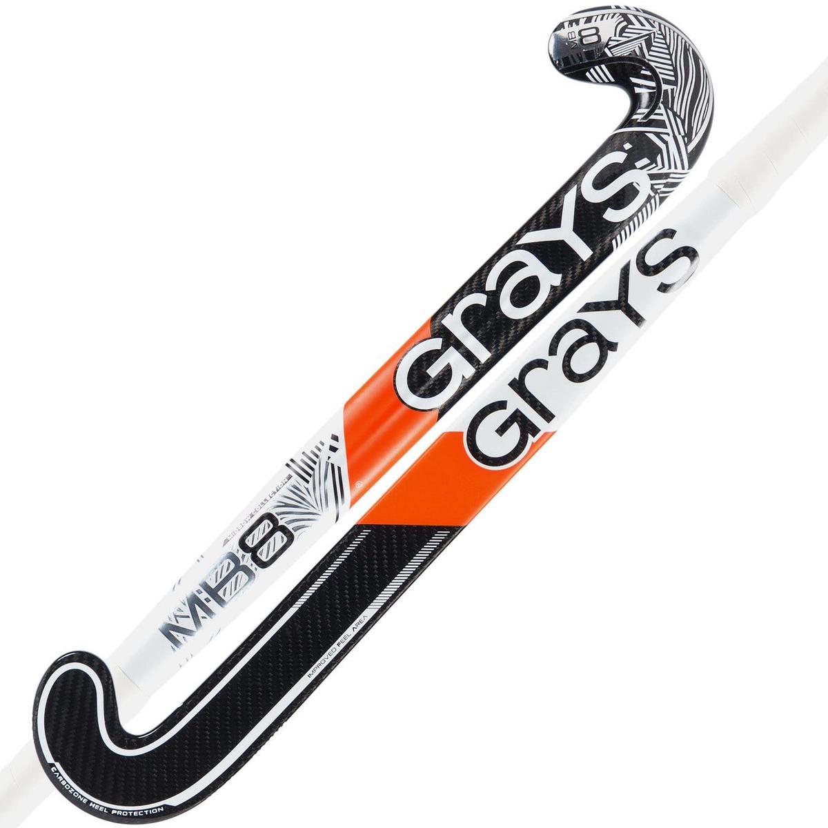 Grays MB8 Black/White Hockey Stick 25/26 | ONE Sports Warehouse