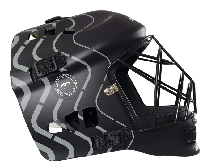 Mercian Genesis 2 Junior Helmet Black/Silver - Small/Medium **SUITABLE FOR UP TO UNDER 16** | ONE Sports Warehouse
