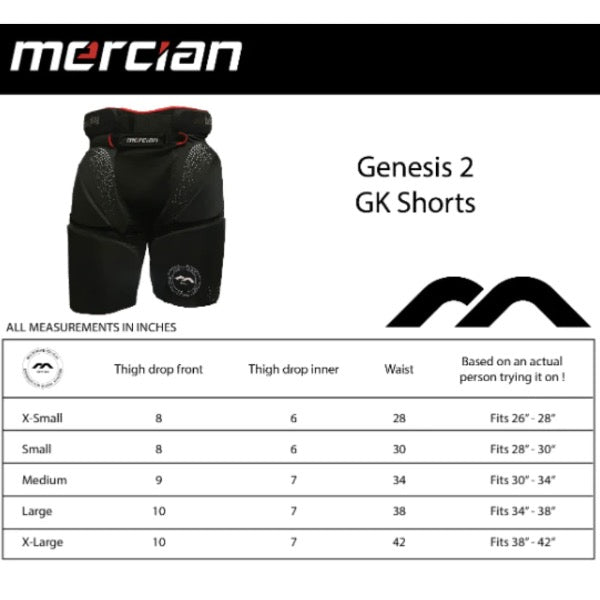 Mercian Genesis 2 GK Shorts Black | ONE Sports Warehouse