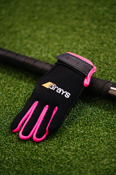 Grays G500 Gel Gloves Black/Fluo Pink 25/26 | ONE Sports Warehouse