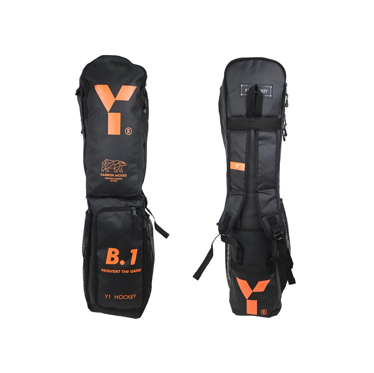 Y1 B.1 Hockey Stick Bag Black/Orange-ONE Sports Warehouse