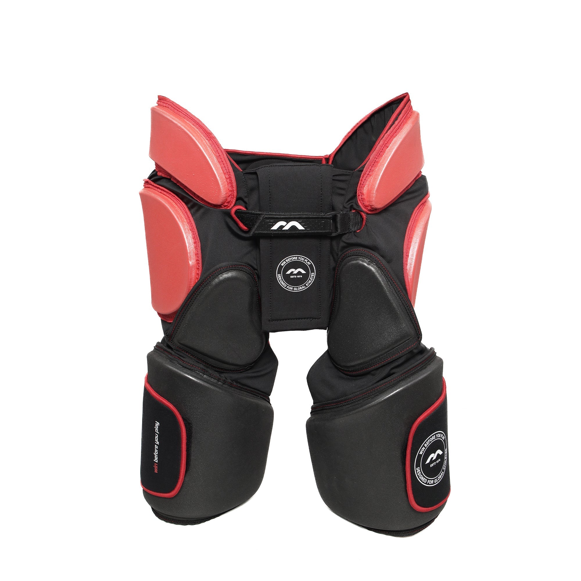 Mercian Evolution 1 Goalkeeping Girdle with Overshorts Black/Red - front view (1)