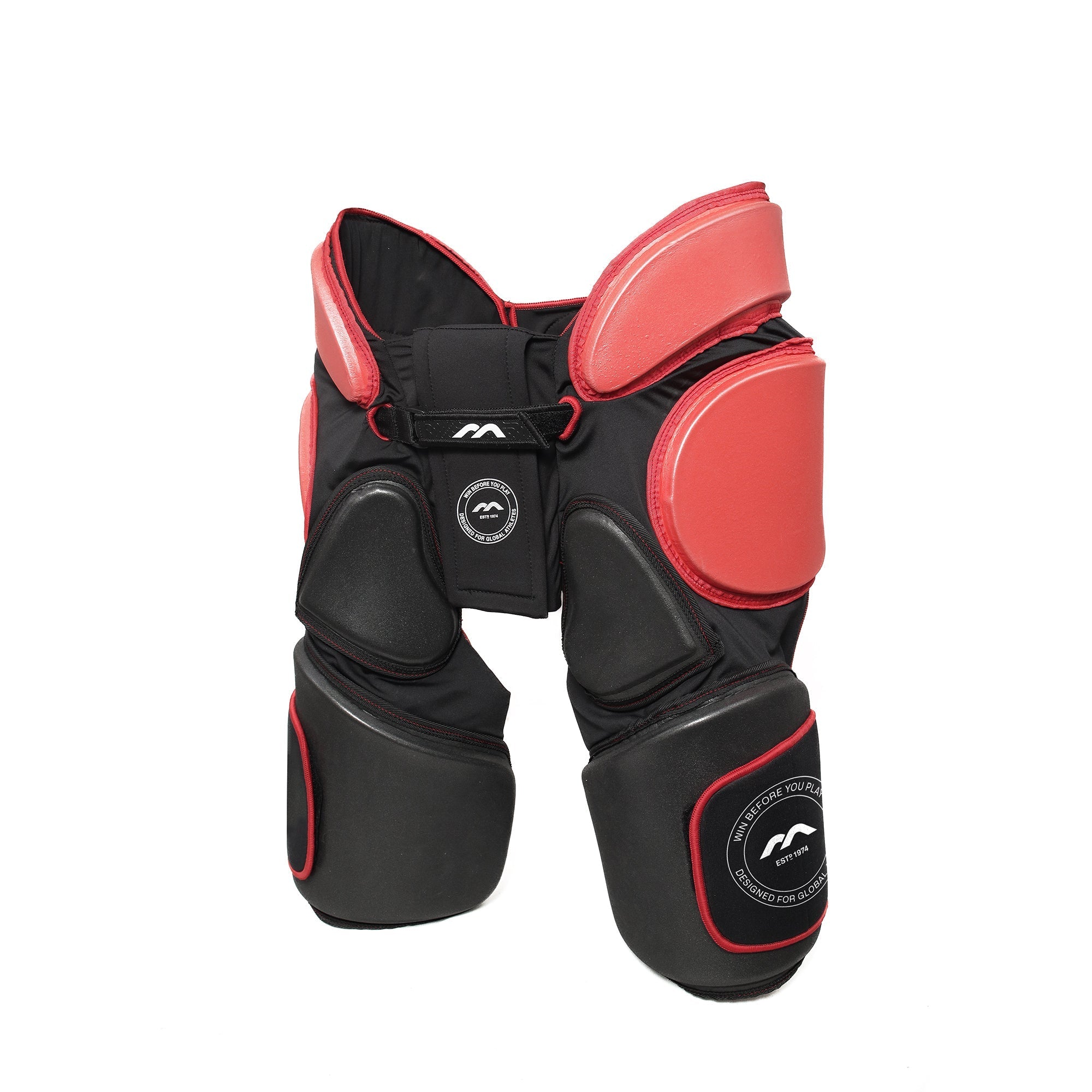Mercian Evolution 1 Goalkeeping Girdle with Overshorts Black/Red - front view (2)