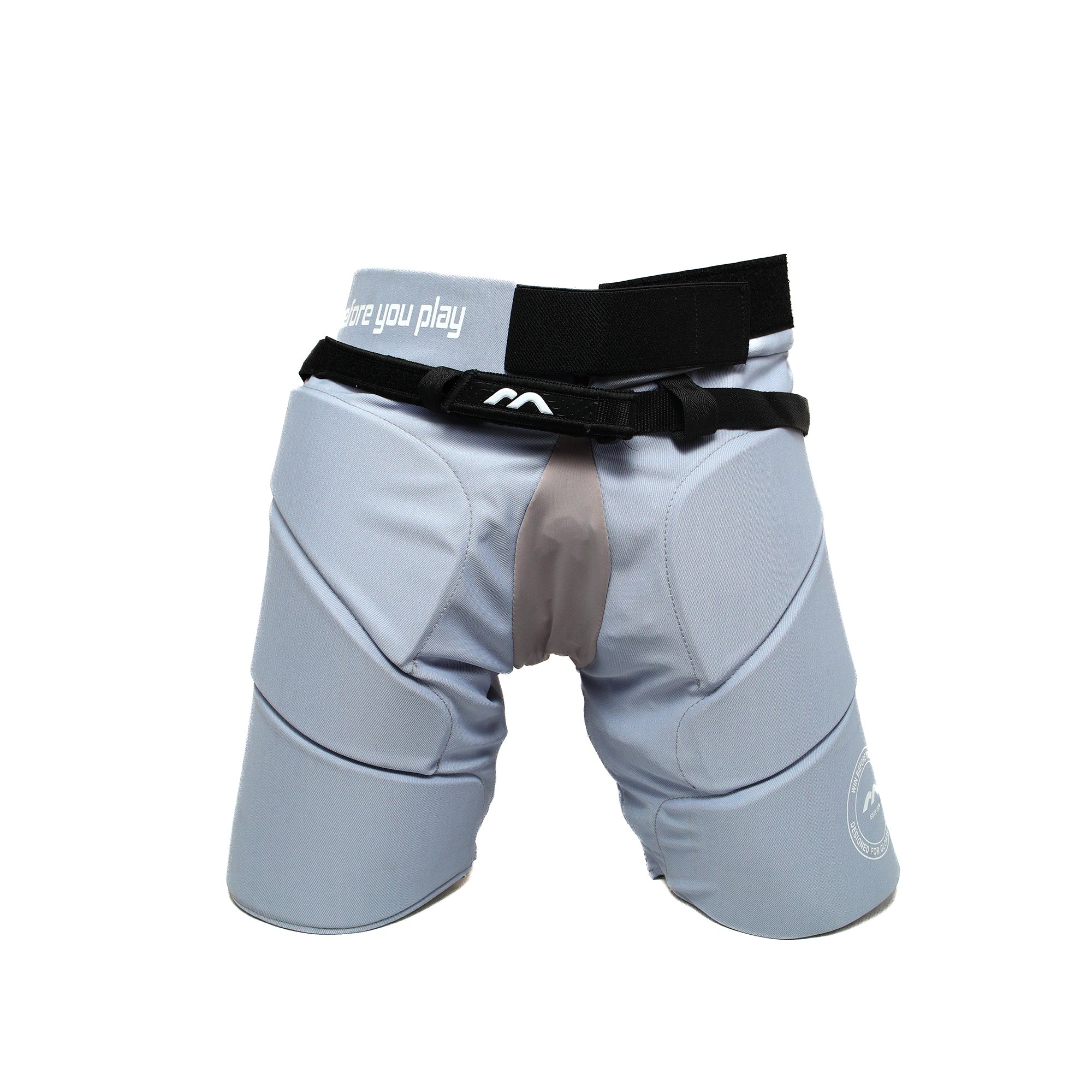Mercian Genesis 3 Junior Goalkeeping Shorts Silver Grey - front view