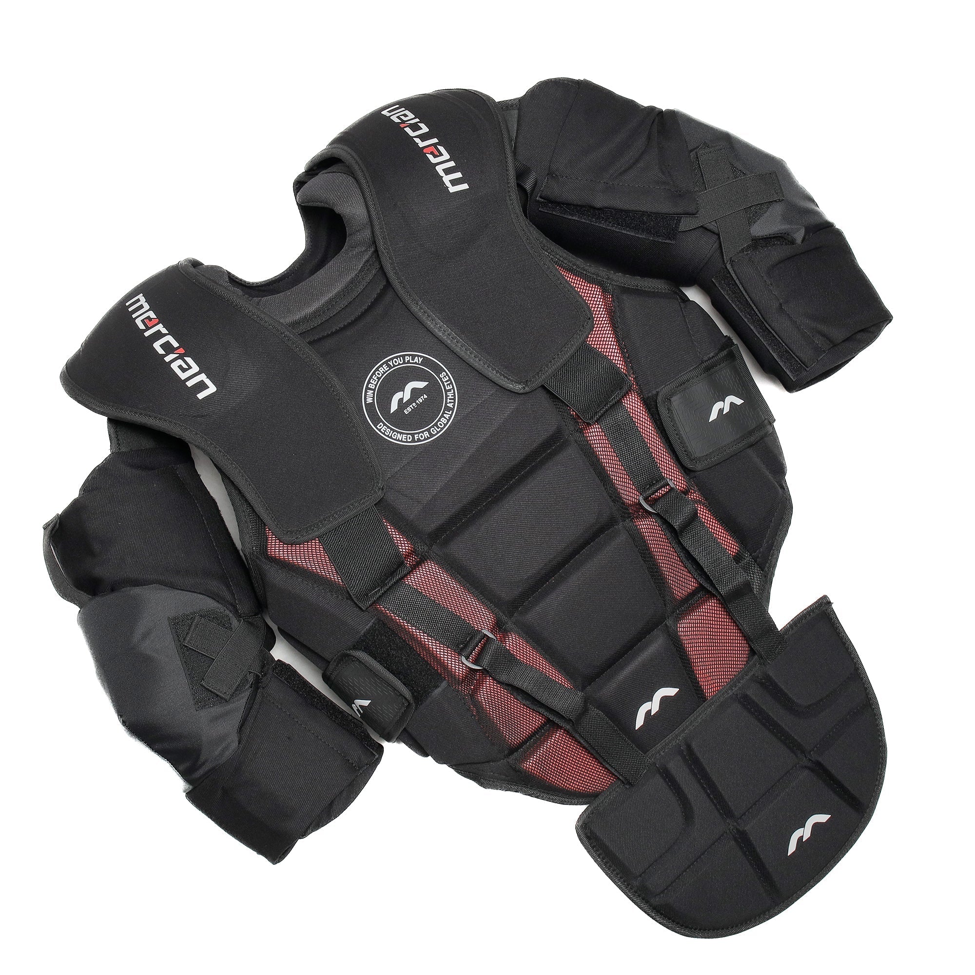 Mercian Evolution Pro Goalkeeping Body Armour Black/Red - front view