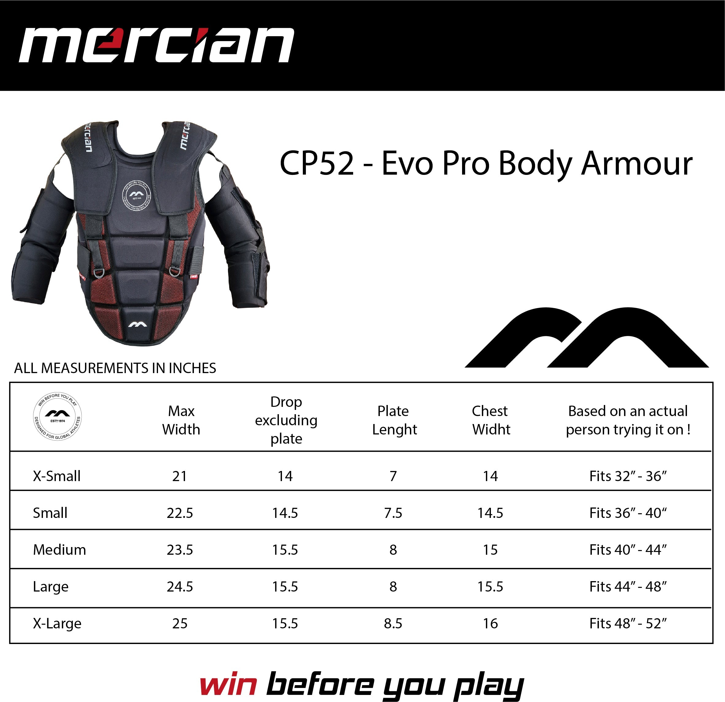 Mercian Evolution Pro Goalkeeping Body Armour Black/Red - photo 3