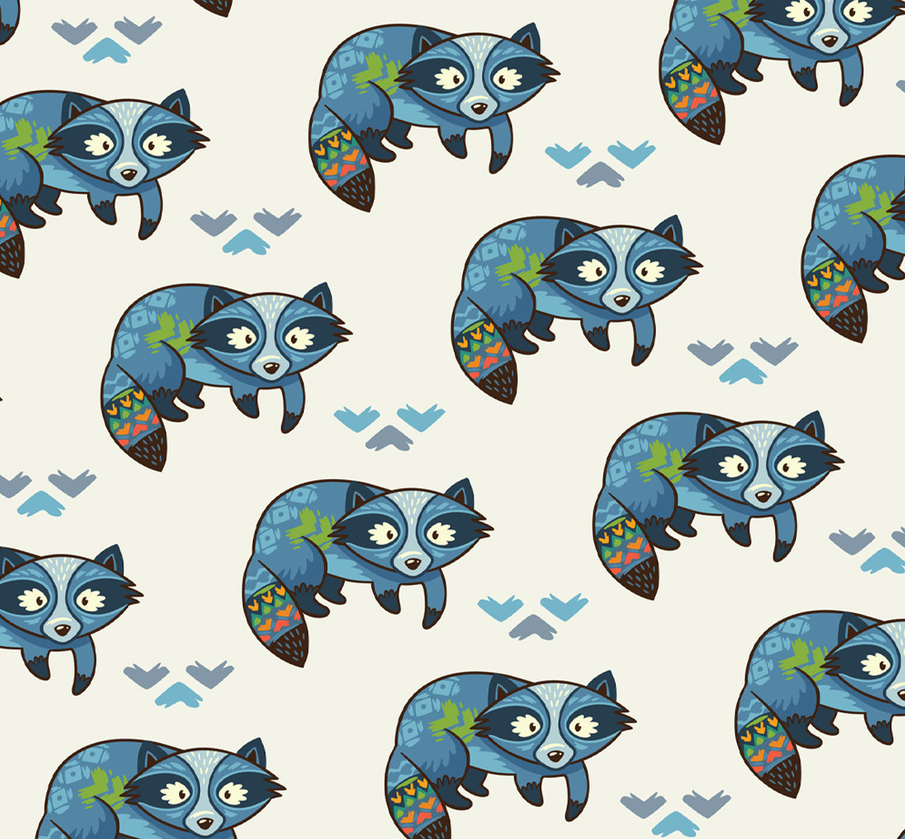 Hocsocx Chill Racoon Leg Sleeves - pattern detail