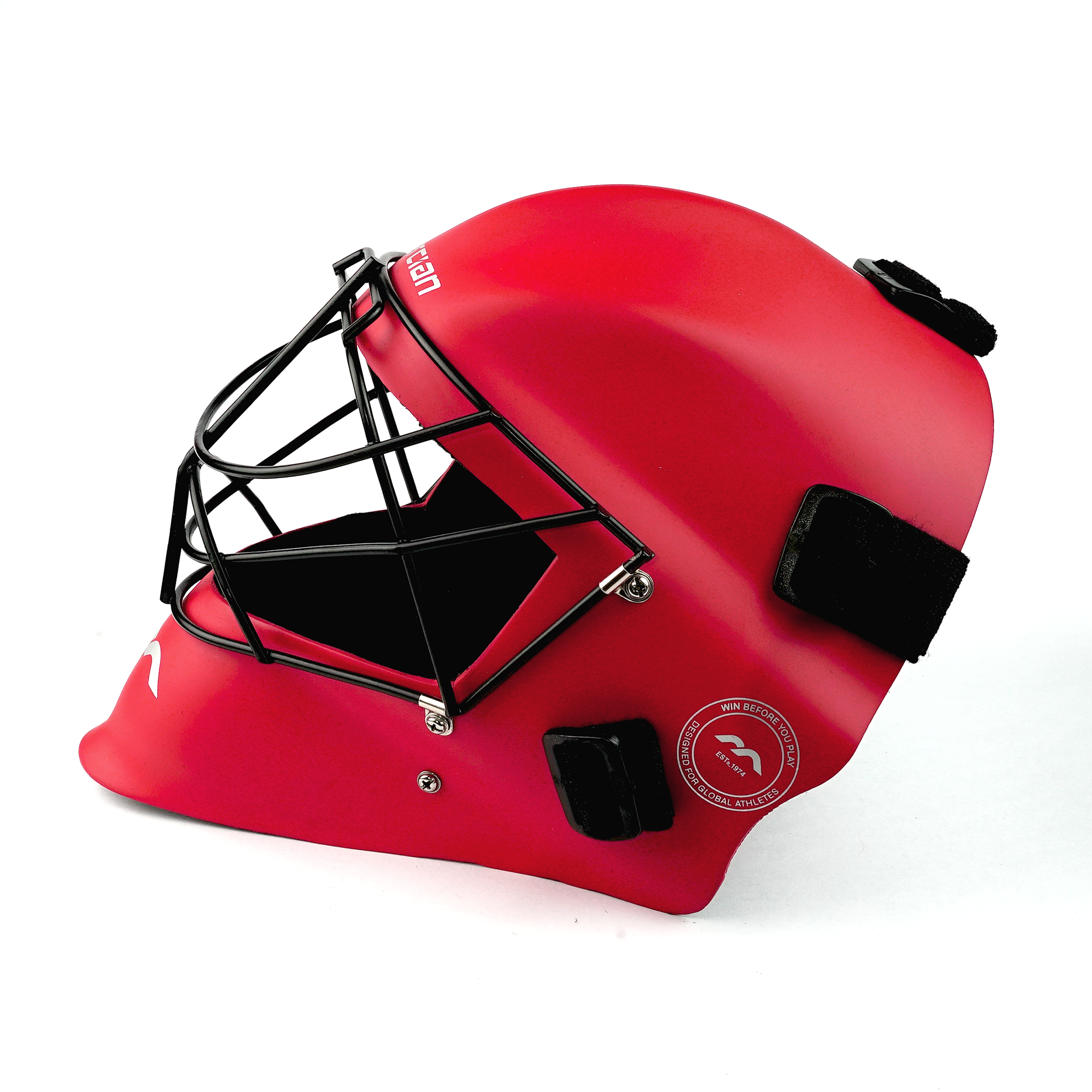 Mercian Genesis Fibreglass Goalkeeping Helmet - Red side view (2)