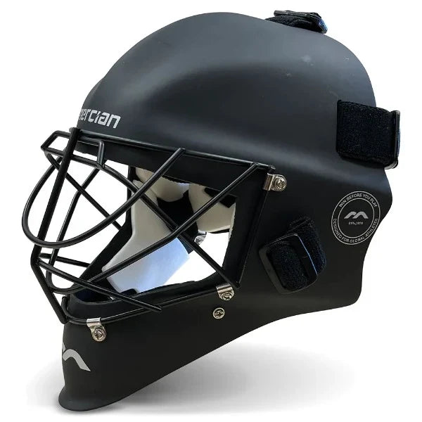 Mercian Genesis Fibreglass Goalkeeping Helmet - Black