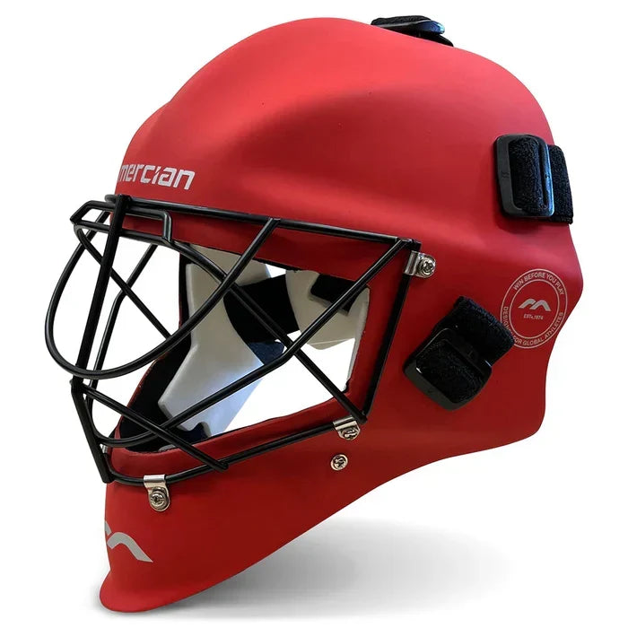 Mercian Genesis Fibreglass Goalkeeping Helmet - Red