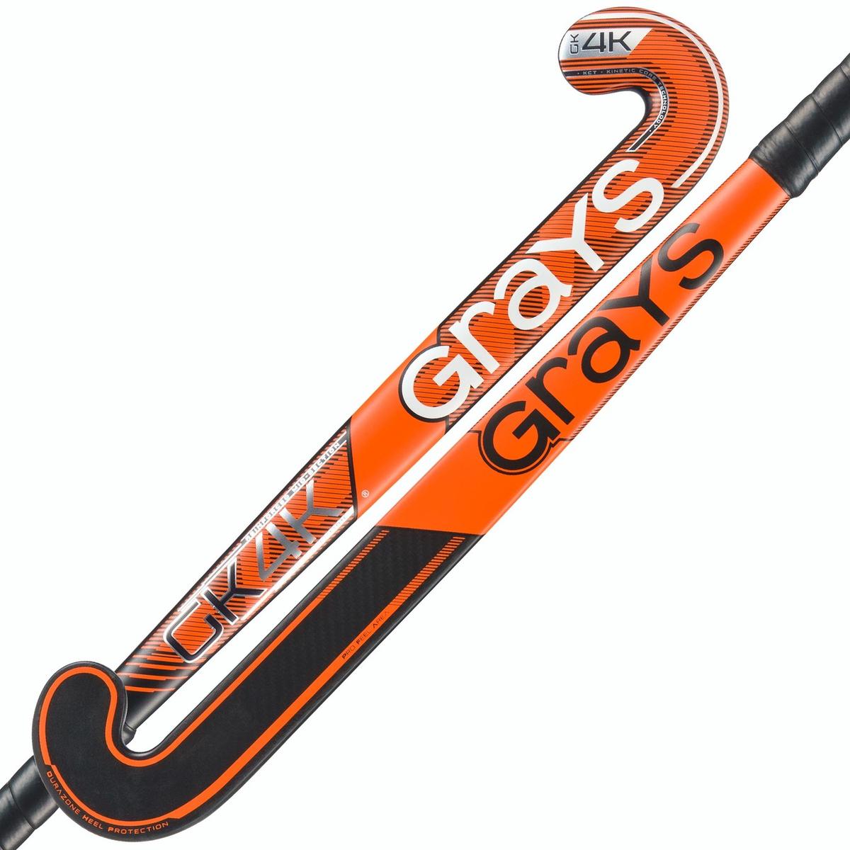 Grays GK 4K Elite Black/Orange Goal Keeper Hockey Stick 25/26 | ONE Sports Warehouse