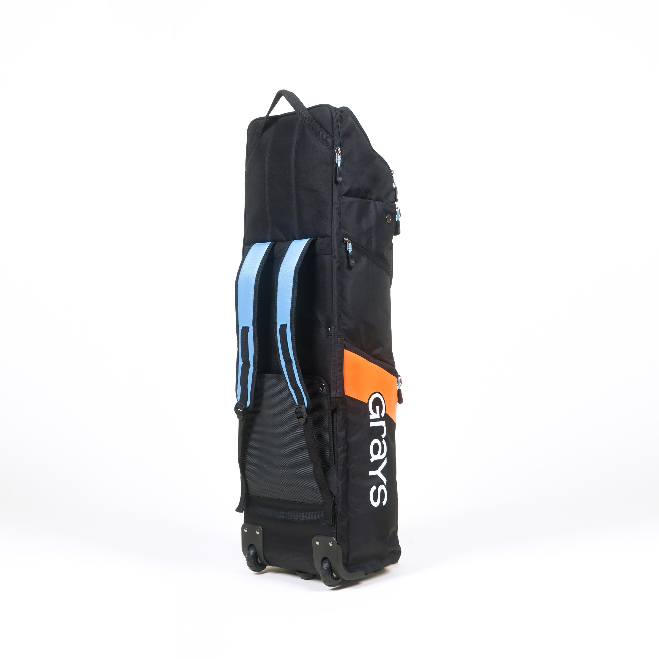 Grays G900 Hockey Kitbag Black/Sky — Back View | ONE Sports Warehouse