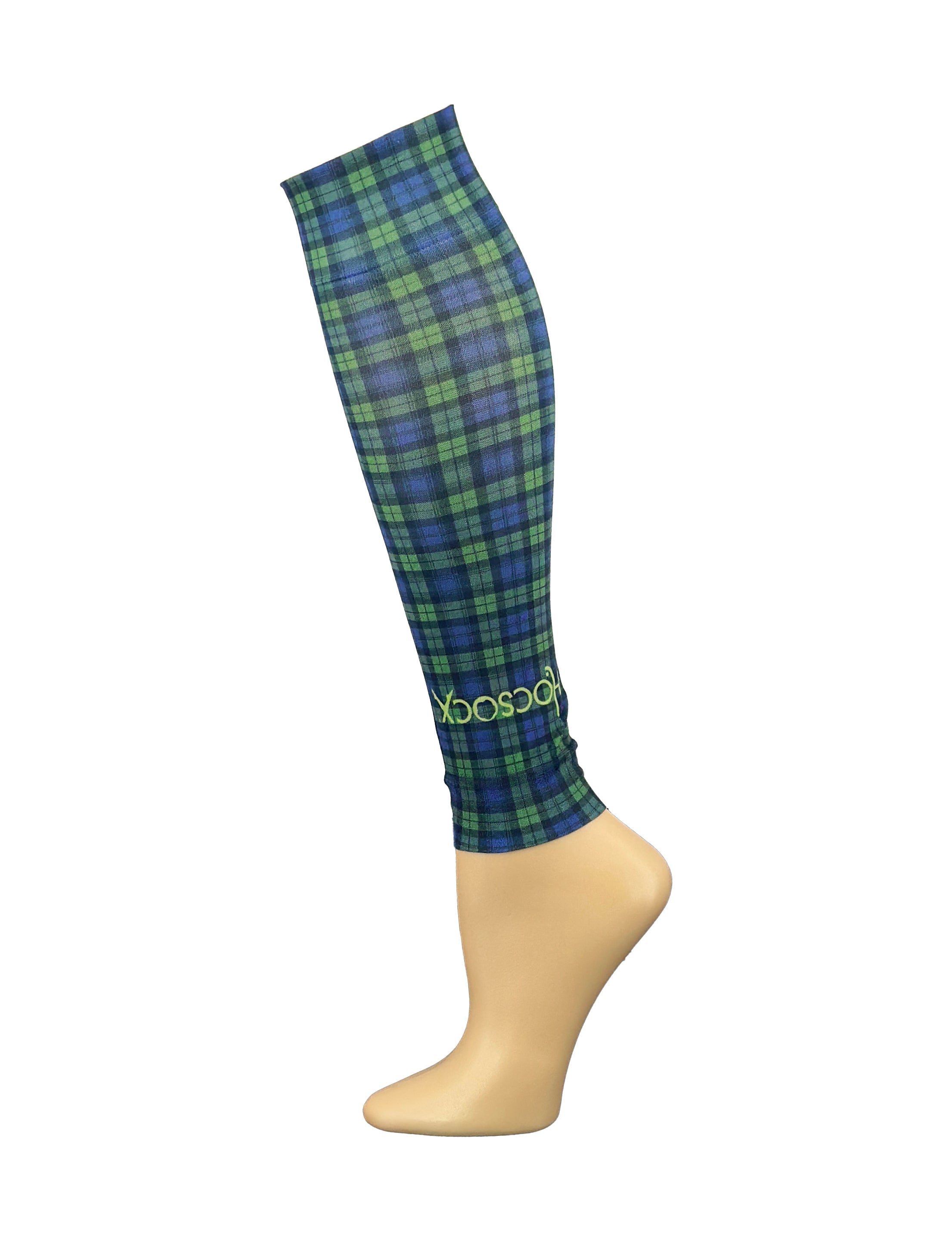Hocsocx Blue Plaid Leg Sleeves