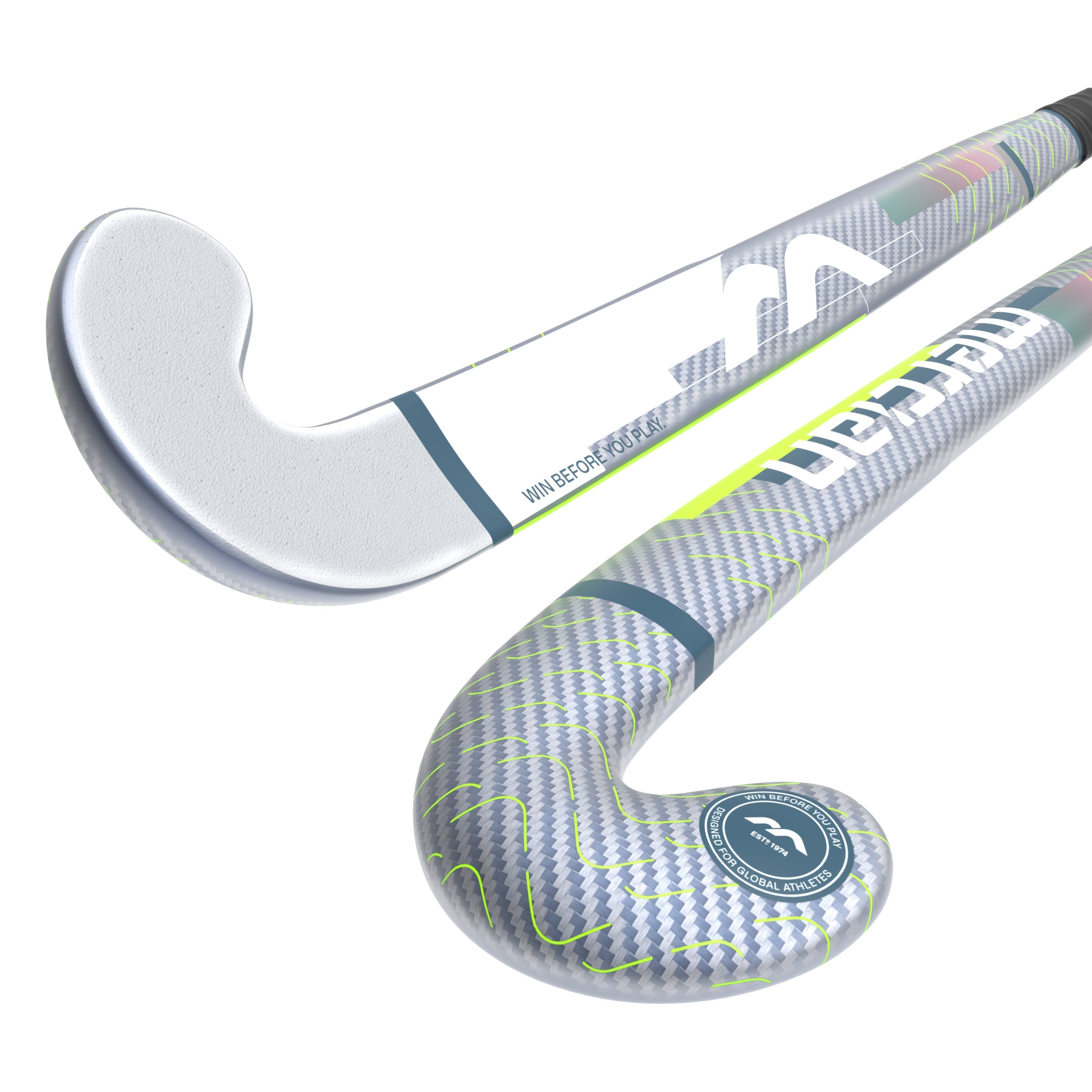 Mercian Evolution CKF85 Xtreme Bend Composite Hockey Stick 25/26 - Silver Carbon / Lime