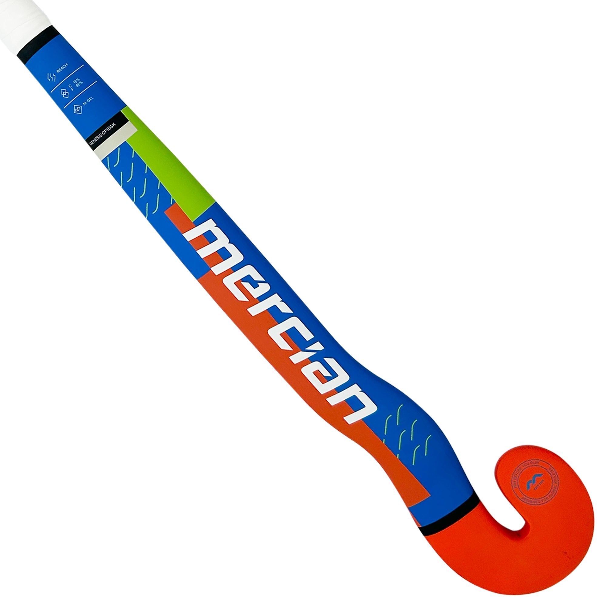 Mercian Genesis CF15 Composite Goalkeeping Stick 25/26 - 32" Royal / Orange