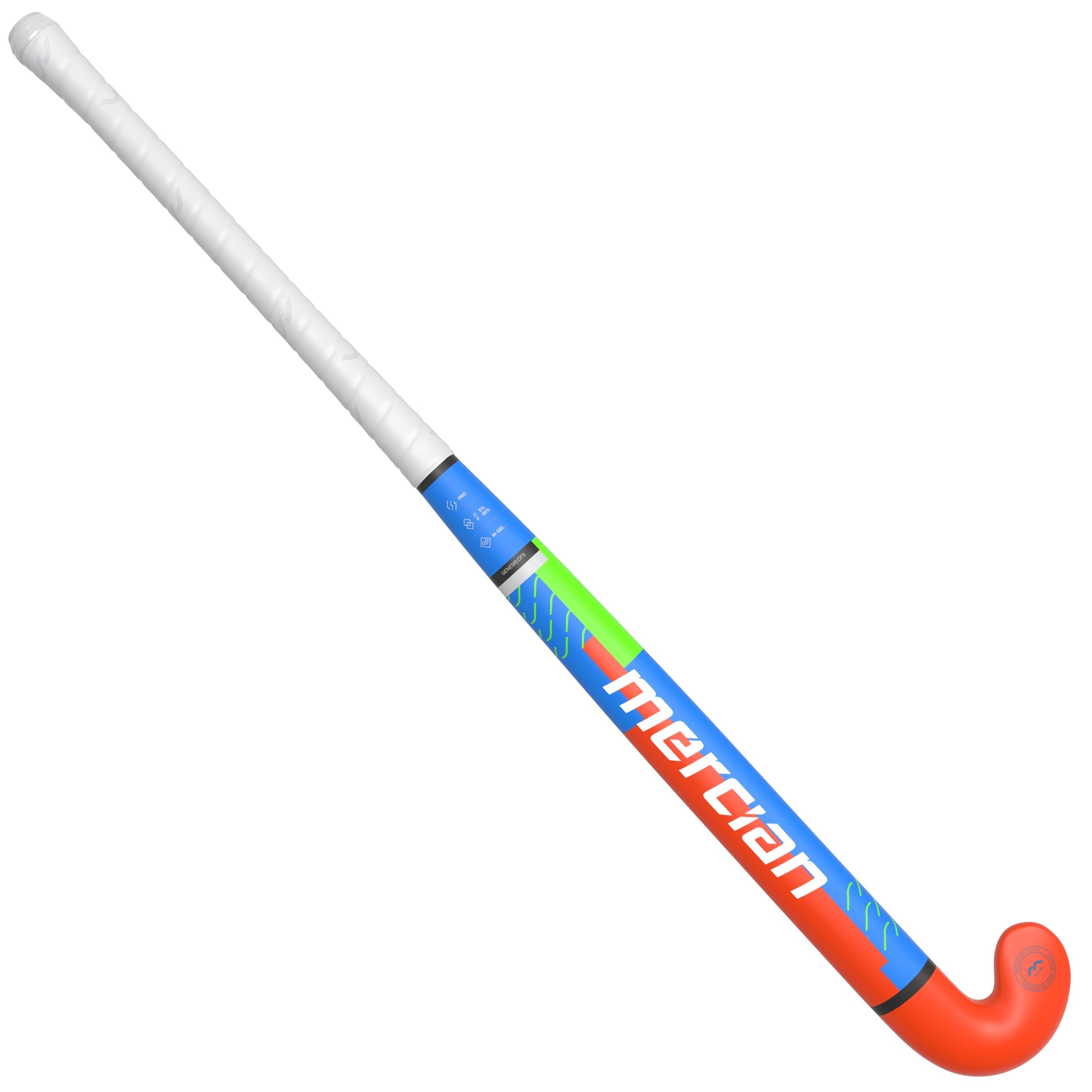 Mercian Genesis CF5 Junior Composite Hockey Stick 25/26 - Royal/Orange back view (2)