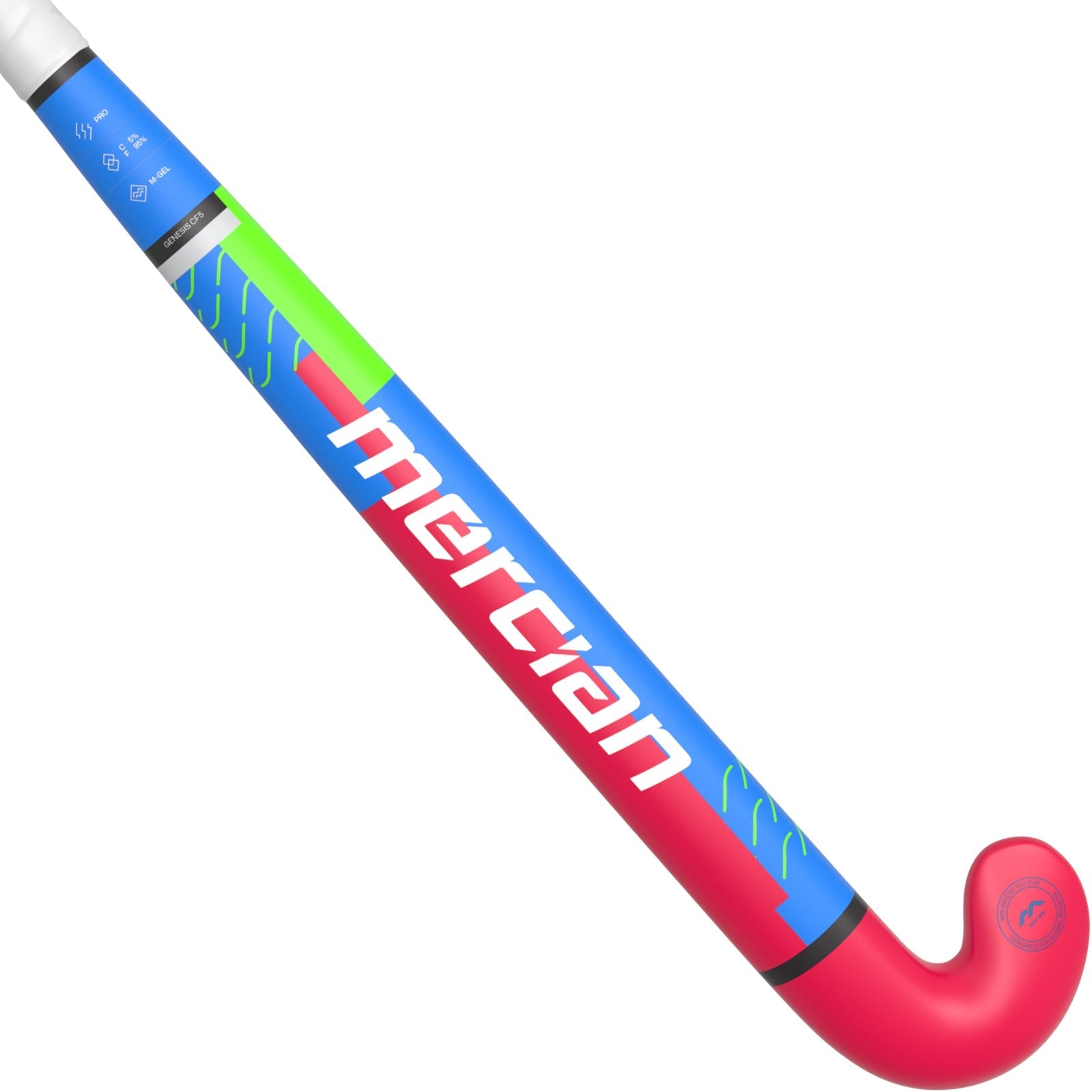 Mercian Genesis CF5 Junior Composite Hockey Stick 25/26 - Royal/Rubine back view (1)