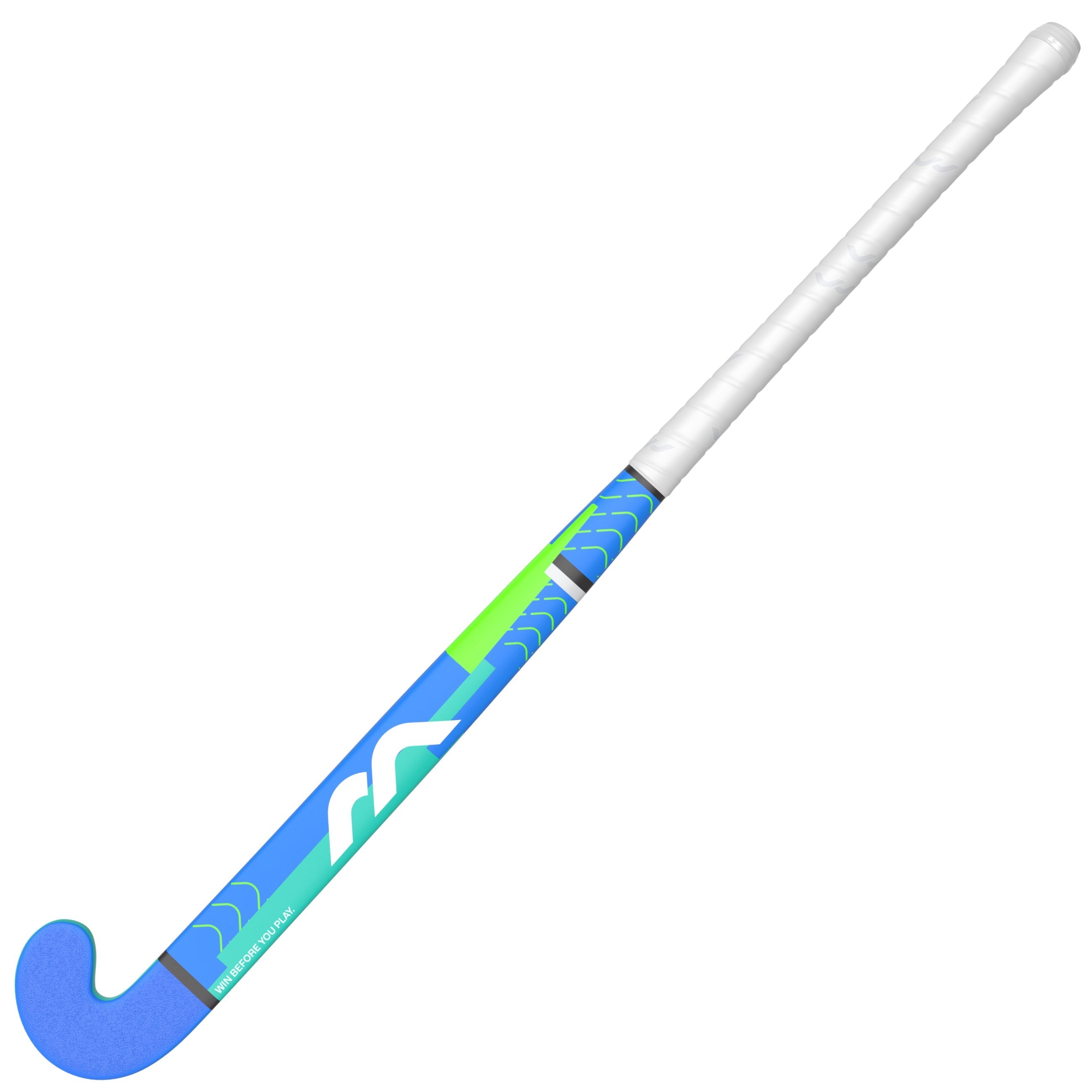 Mercian Genesis CF5 Junior Composite Hockey Stick 25/26 - Royal/Aqua face view (2)