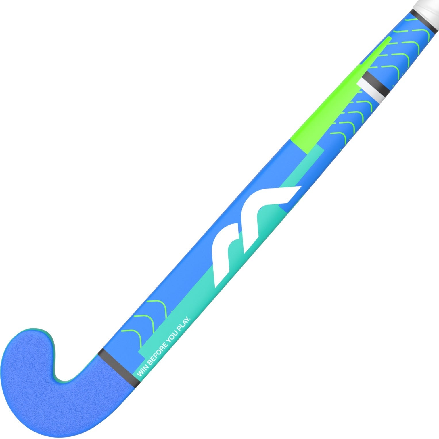 Mercian Genesis CF5 Junior Composite Hockey Stick 25/26 - Royal/Aqua face view (1)