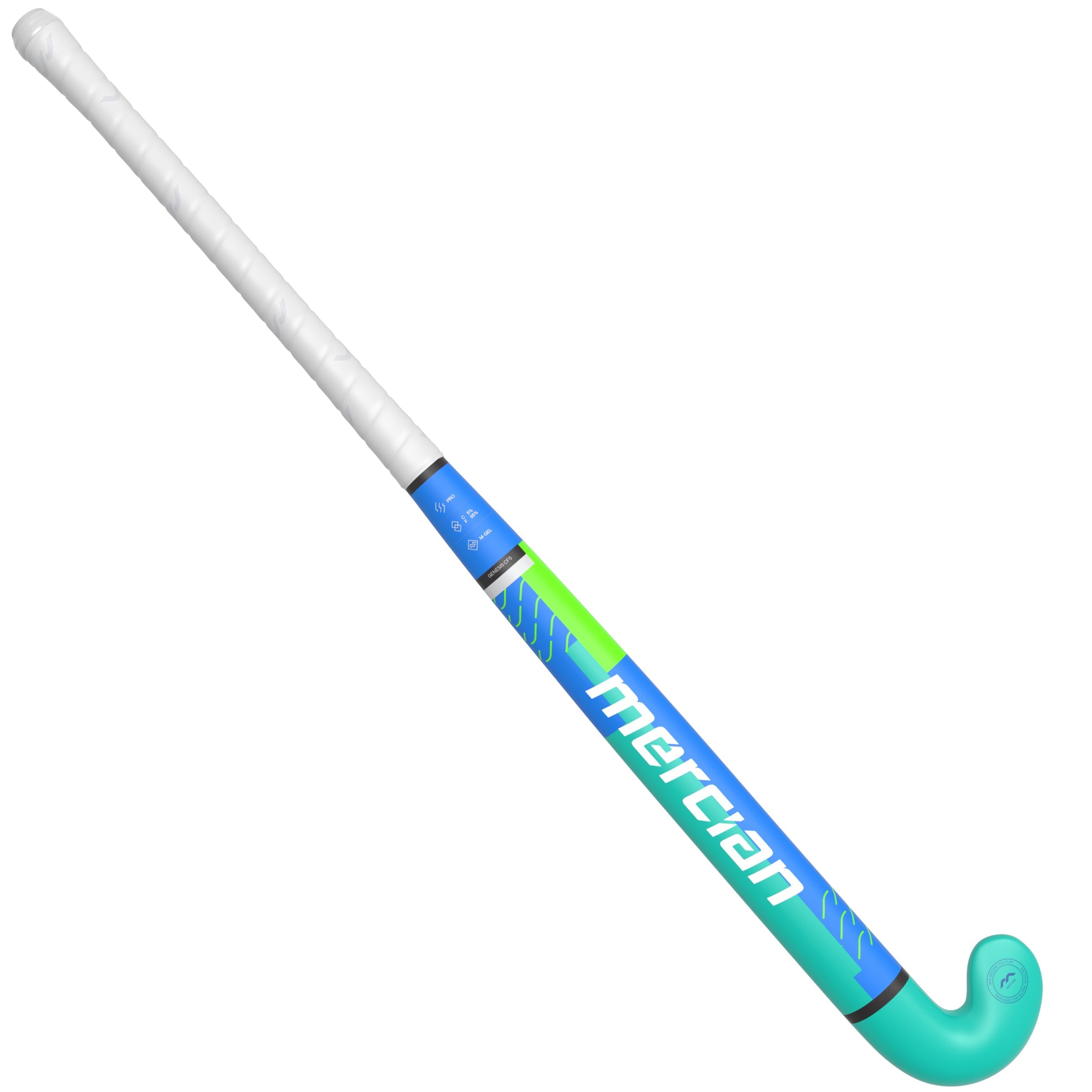 Mercian Genesis CF5 Junior Composite Hockey Stick 25/26 - Royal/Aqua back view (2)