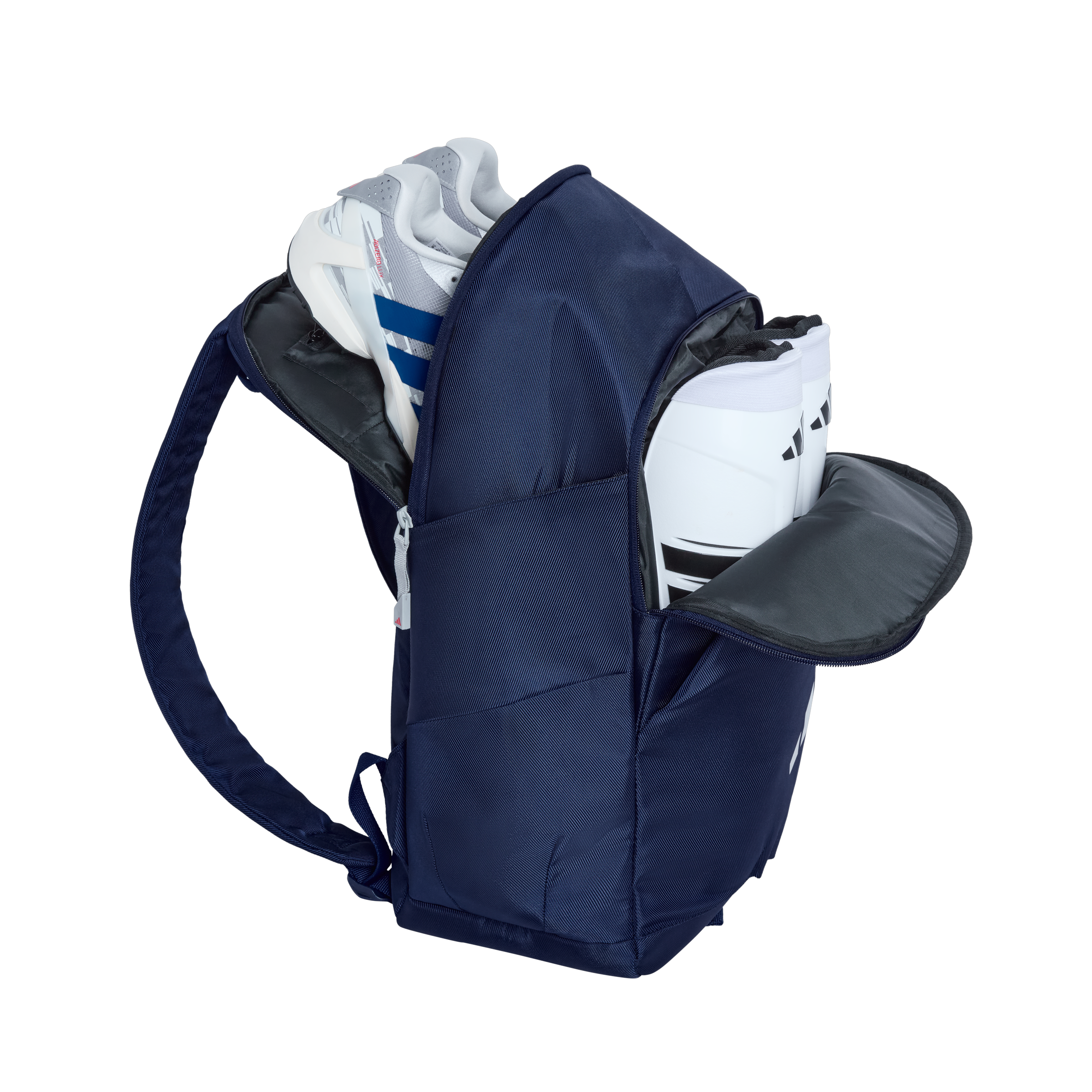 adidas VS .6 Hockey Backpack Blue - Silver - Detail View | ONE Sports Warehouse