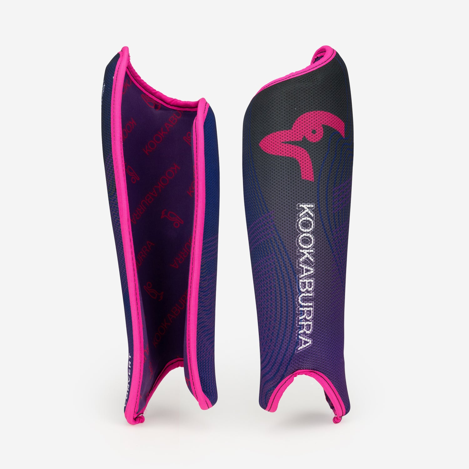 Kookaburra Convert Shin Guards Purple/Pink — Main | ONE Sports Warehouse