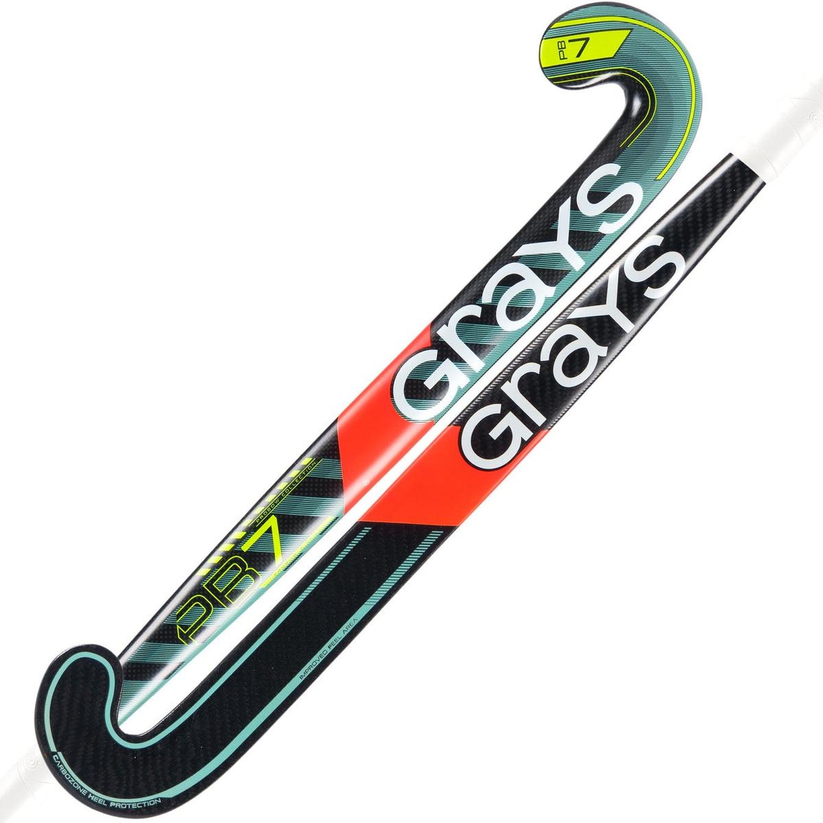 Grays PB7 Aqua/Fluoro Yellow Hockey Stick 25/26 | ONE Sports Warehouse