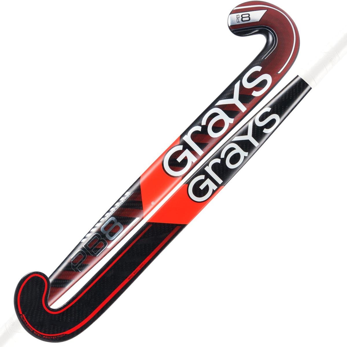 Grays PB8 Black/Red Hockey Stick 25/26 | ONE Sports Warehouse