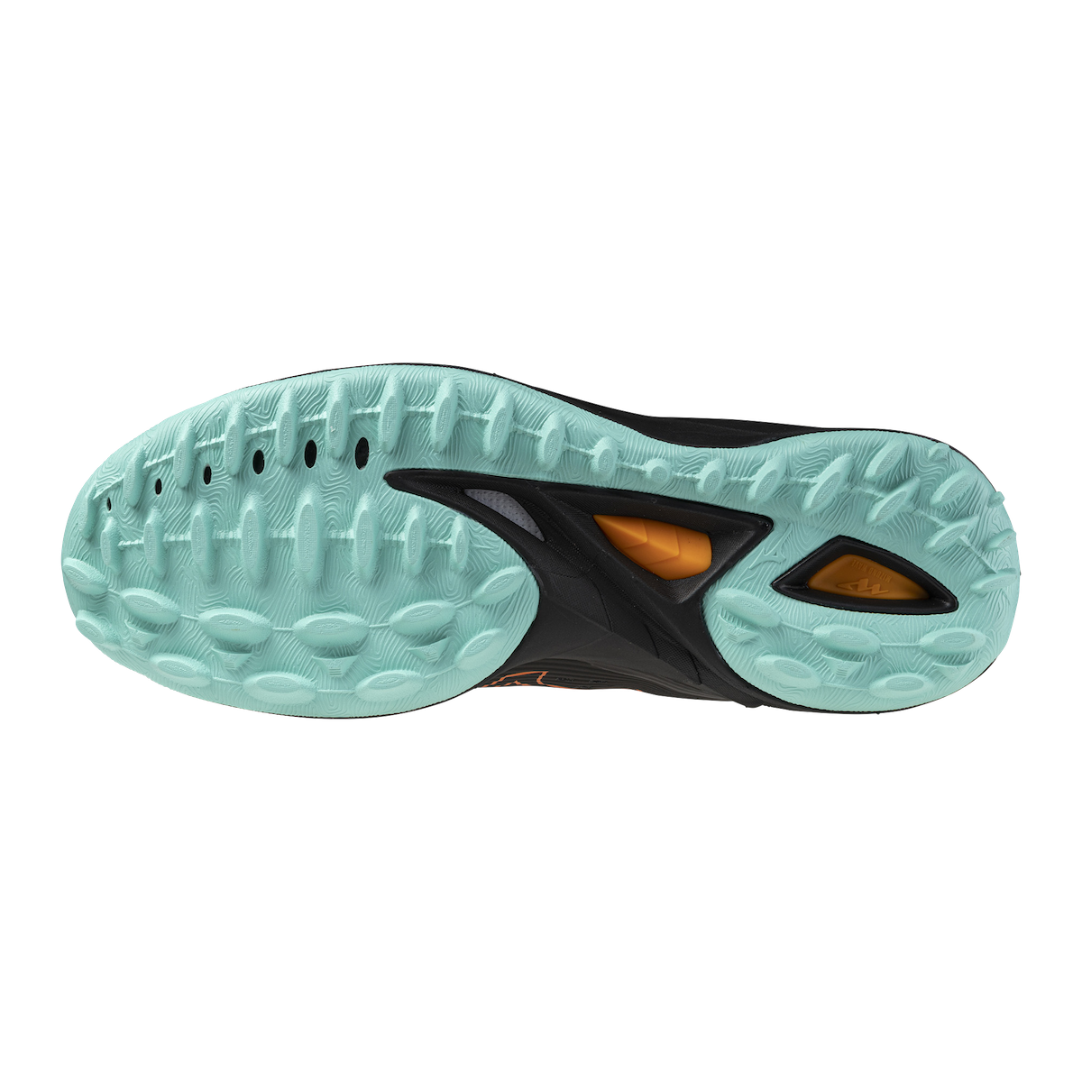 Mizuno Wave Leopardus Hockey Shoes Black/Tangelo/Ice Green 25/26 | ONE Sports Warehouse