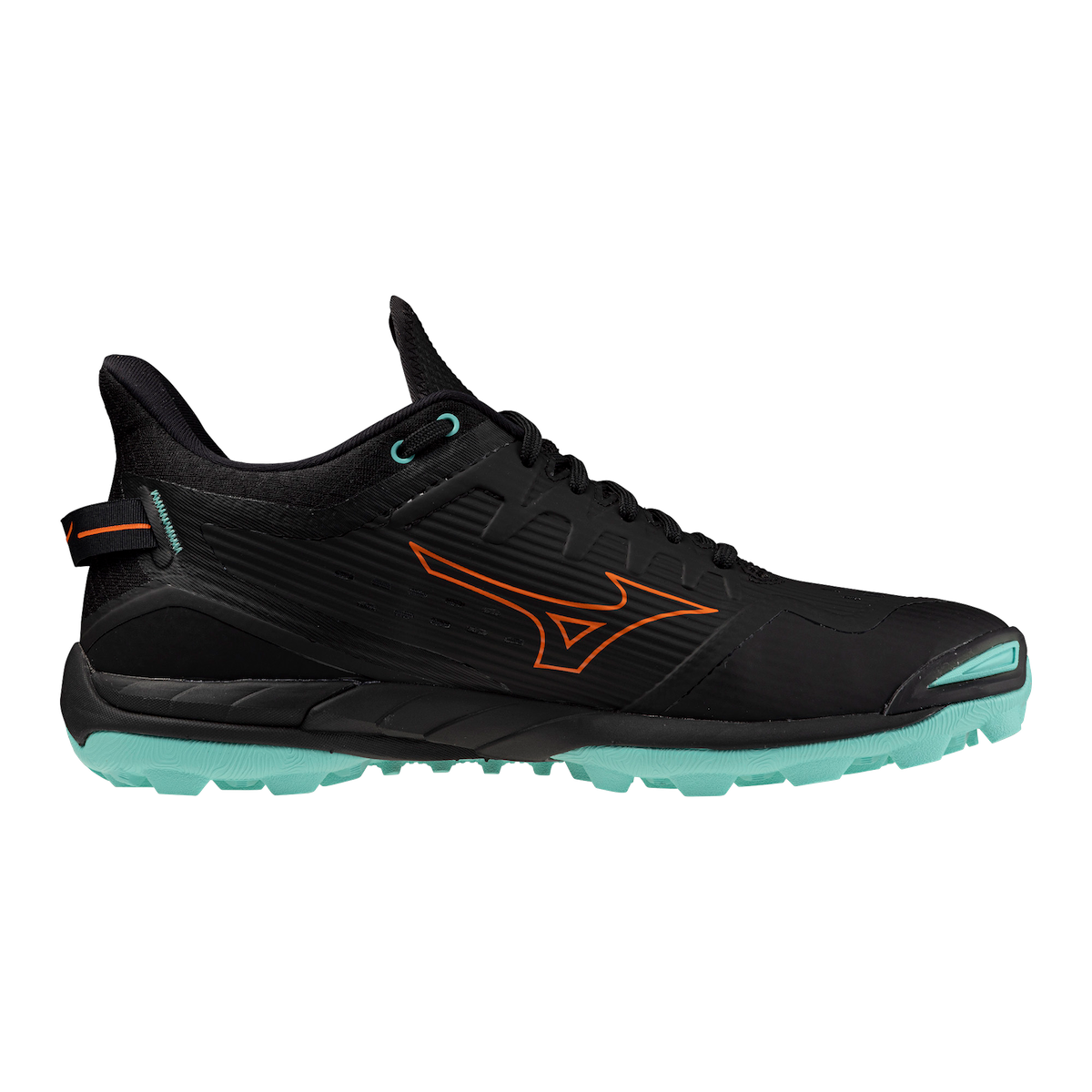 Mizuno Wave Leopardus Hockey Shoes Black/Tangelo/Ice Green 25/26 | ONE Sports Warehouse