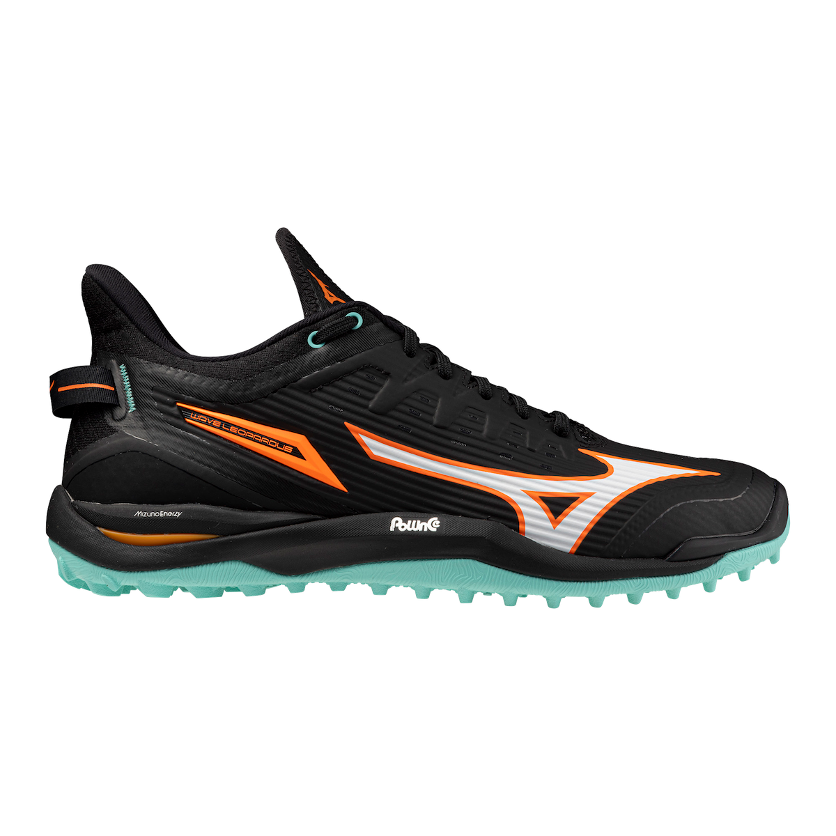 Mizuno Wave Leopardus Hockey Shoes Black/Tangelo/Ice Green 25/26 | ONE Sports Warehouse