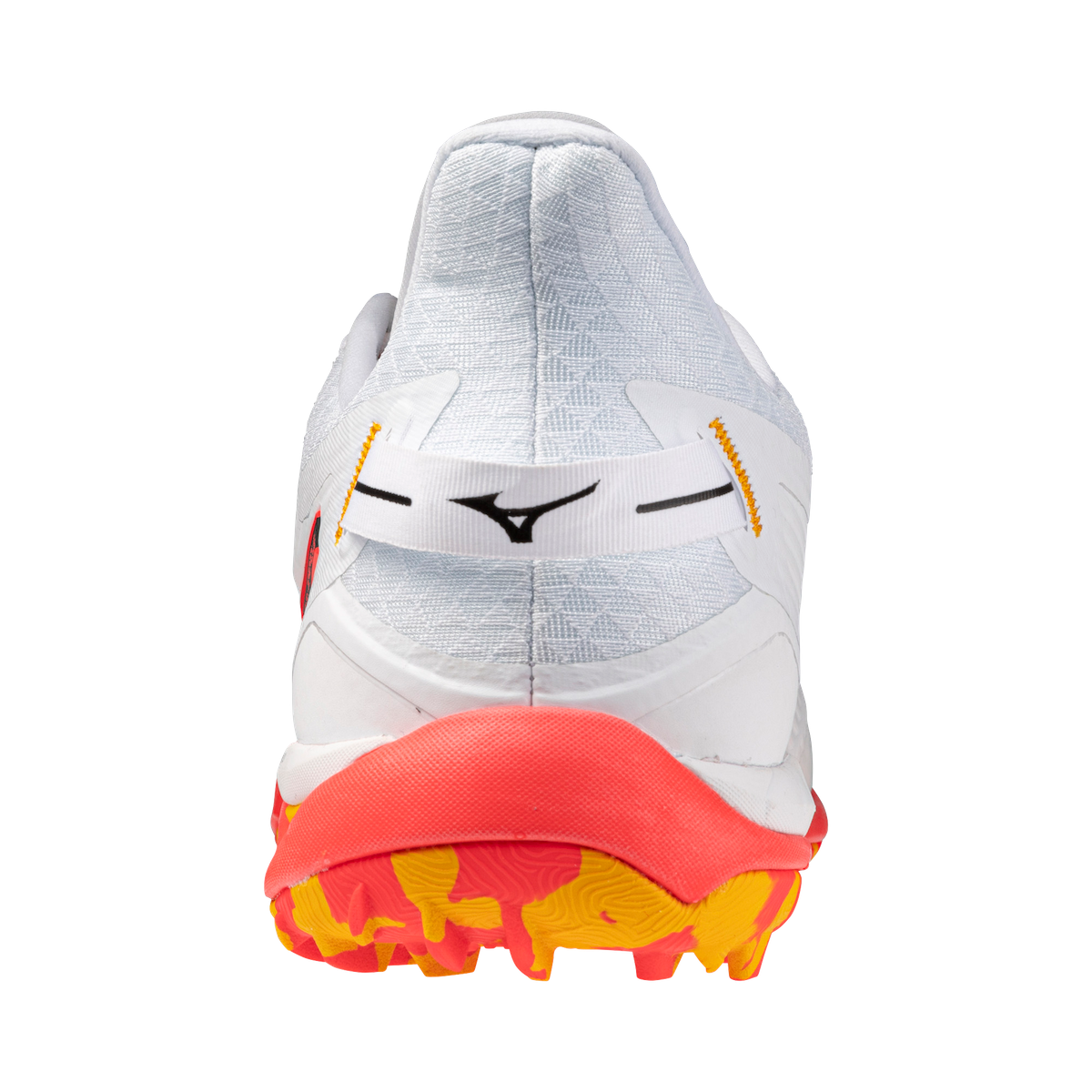 Mizuno Wave Leopardus Hockey Shoes White/Fiery Coral/Citrus 25/26 | ONE Sports Warehouse