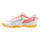 Mizuno Wave Lynx 2 Hockey Shoes White/Fiery Coral/Citrus 25/26 | ONE Sports Warehouse