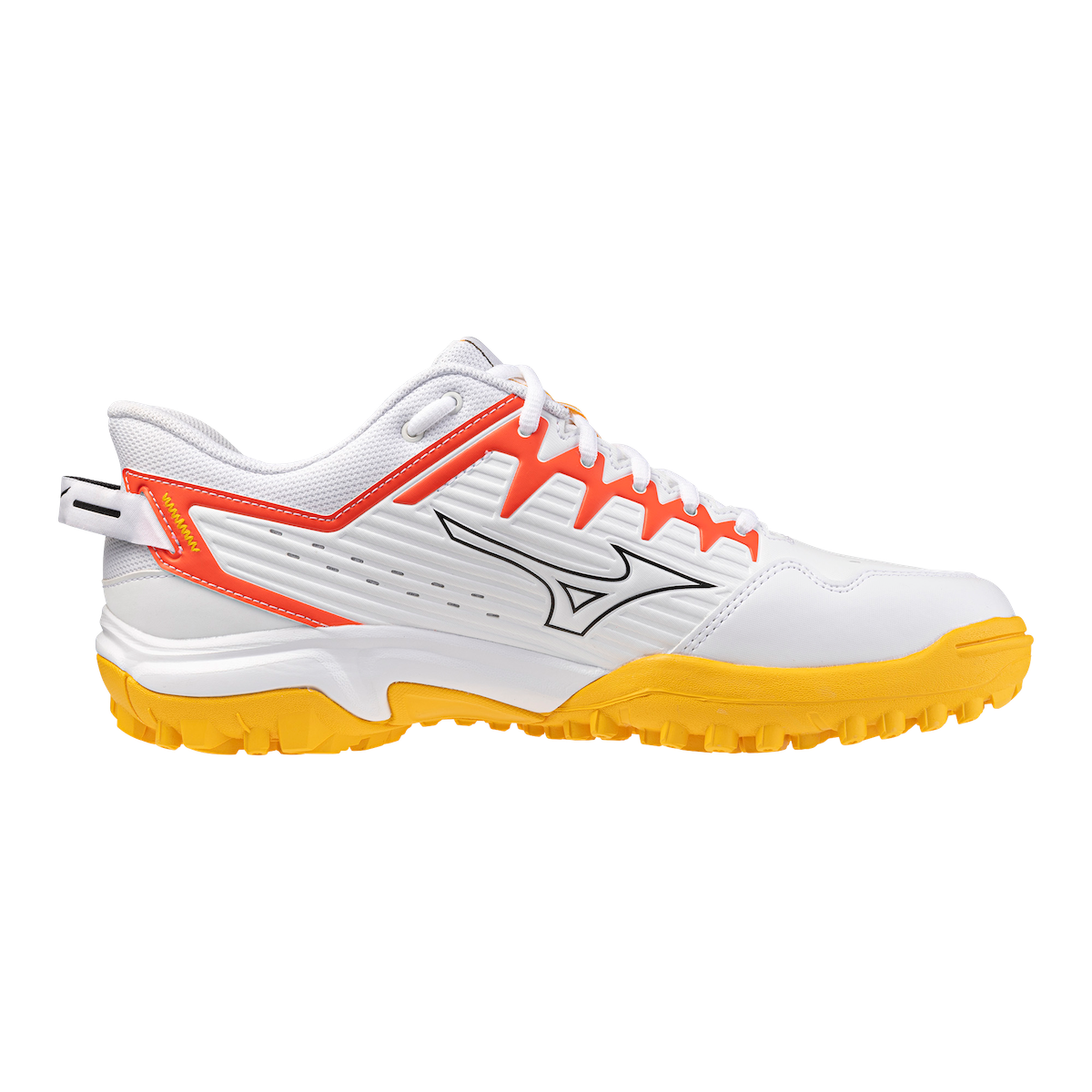 Mizuno Wave Lynx 2 Hockey Shoes White/Fiery Coral/Citrus 25/26 | ONE Sports Warehouse