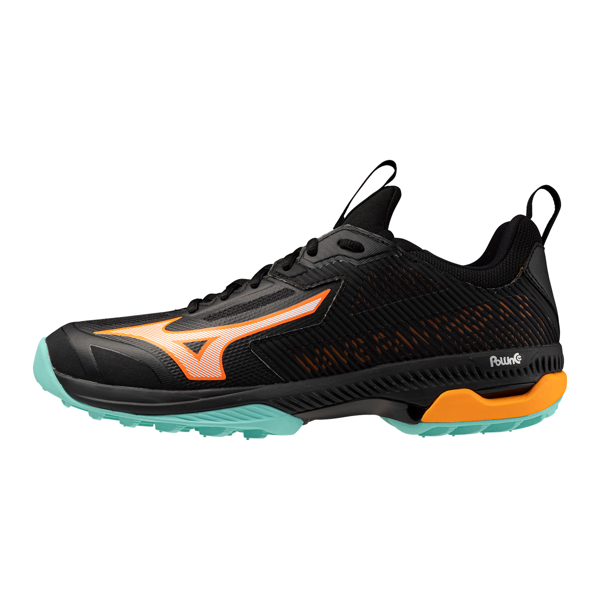 Mizuno Wave Panthera 2 Hockey Shoes Black/Tangelo/Ice Green 25/26 | ONE Sports Warehouse