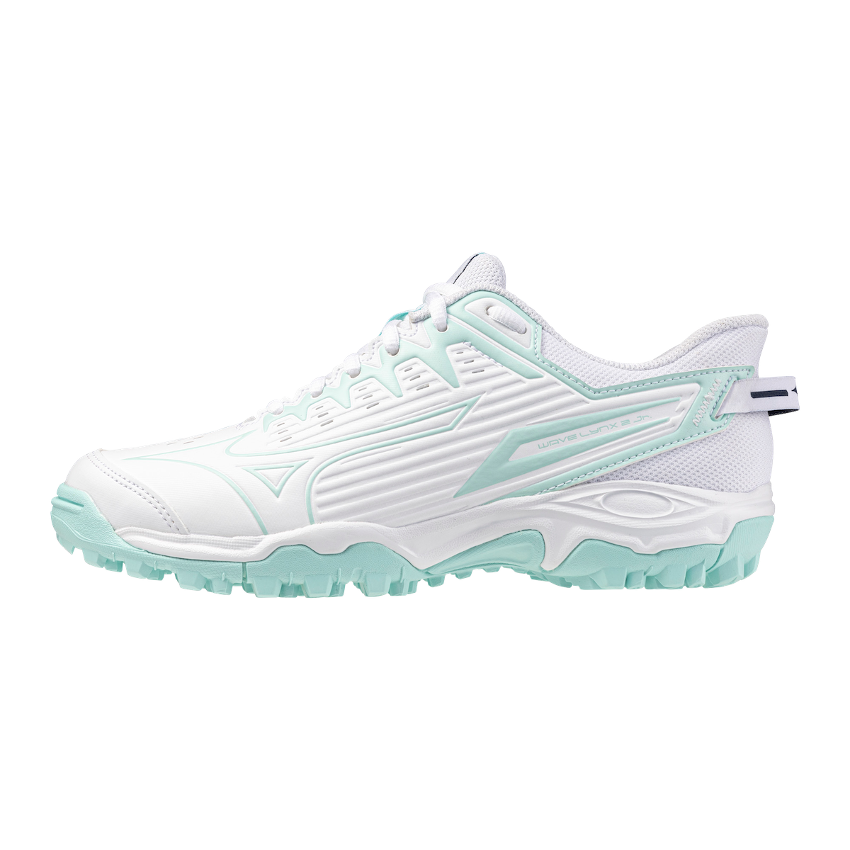 Mizuno Wave Lynx 2 Junior Hockey Shoes White/Blue Tint 25/26 | ONE Sports Warehouse