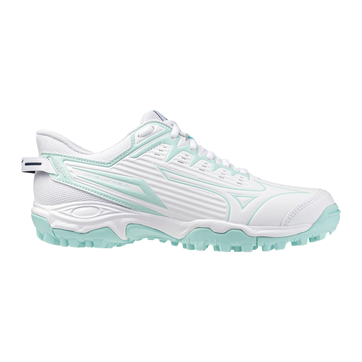 Mizuno Wave Lynx 2 Junior Hockey Shoes White/Blue Tint 25/26 | ONE Sports Warehouse