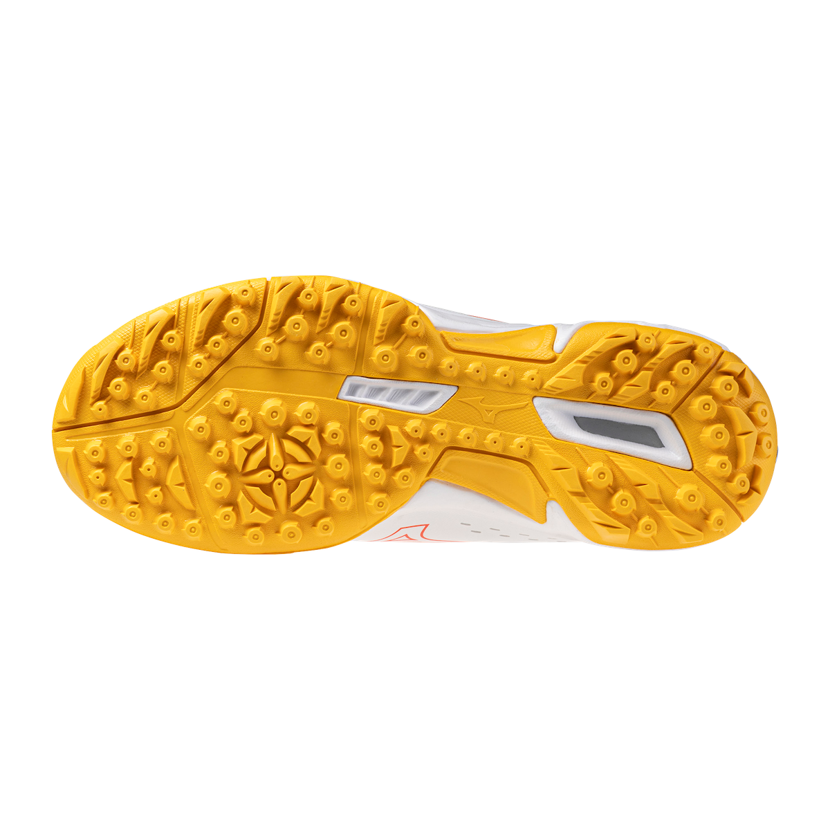 Mizuno Wave Lynx 2 Junior Hockey Shoes White/Fiery Coral/Citrus 25/26 | ONE Sports Warehouse