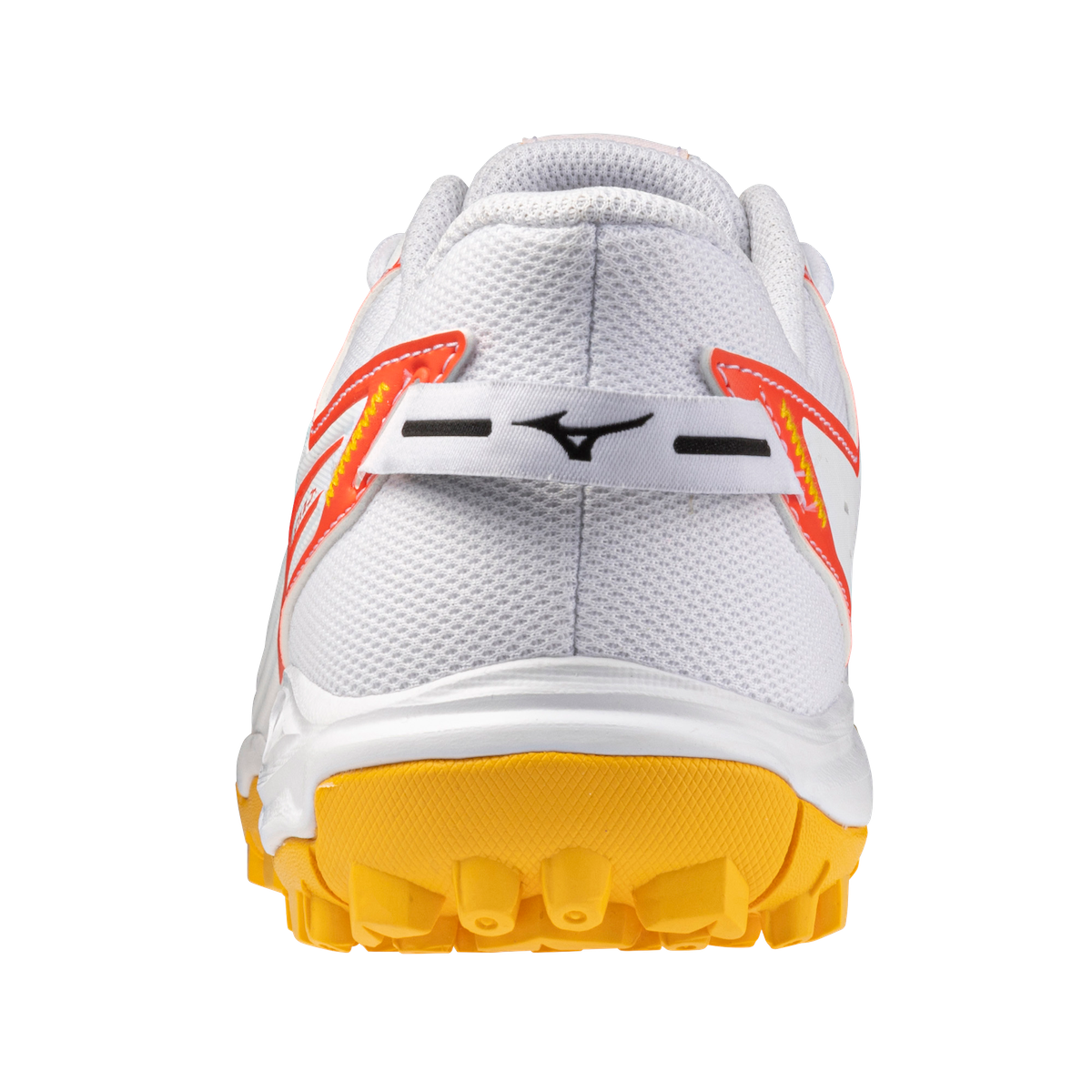 Mizuno Wave Lynx 2 Junior Hockey Shoes White/Fiery Coral/Citrus 25/26 | ONE Sports Warehouse