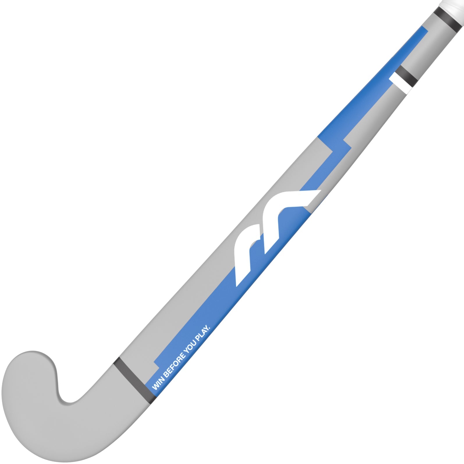 Mercian Genesis Wood Plus Junior Wooden Hockey Stick 25/26 - Blue / Grey face view