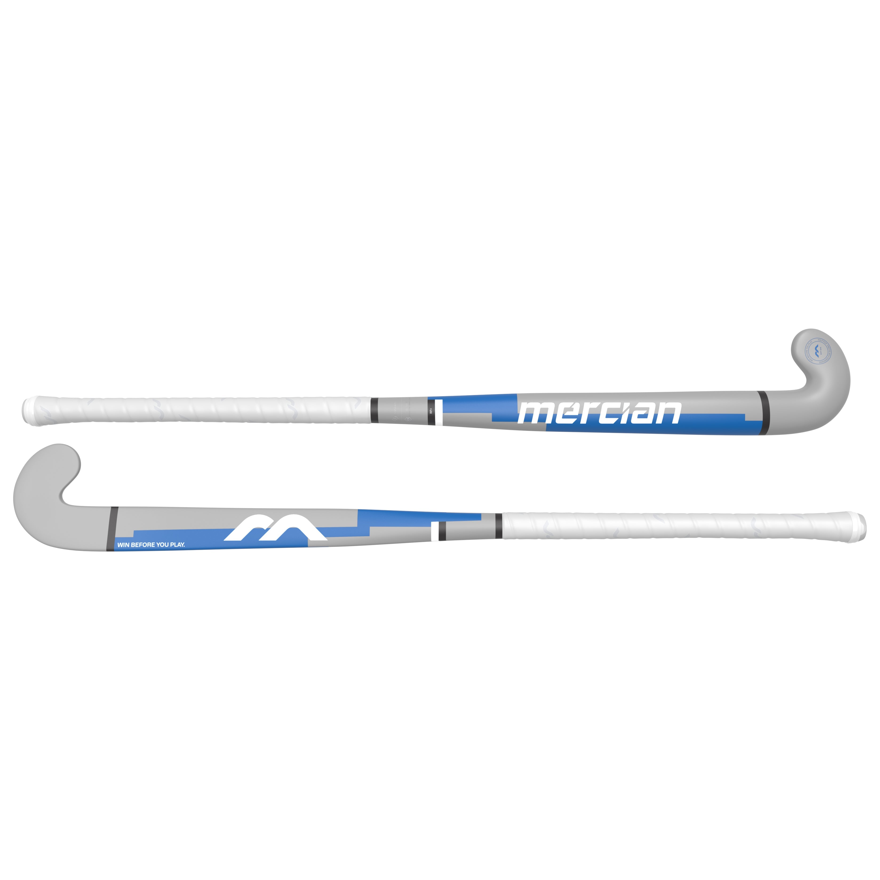 Mercian Genesis Wood Plus Junior Wooden Hockey Stick 25/26 - Blue / Grey front and back