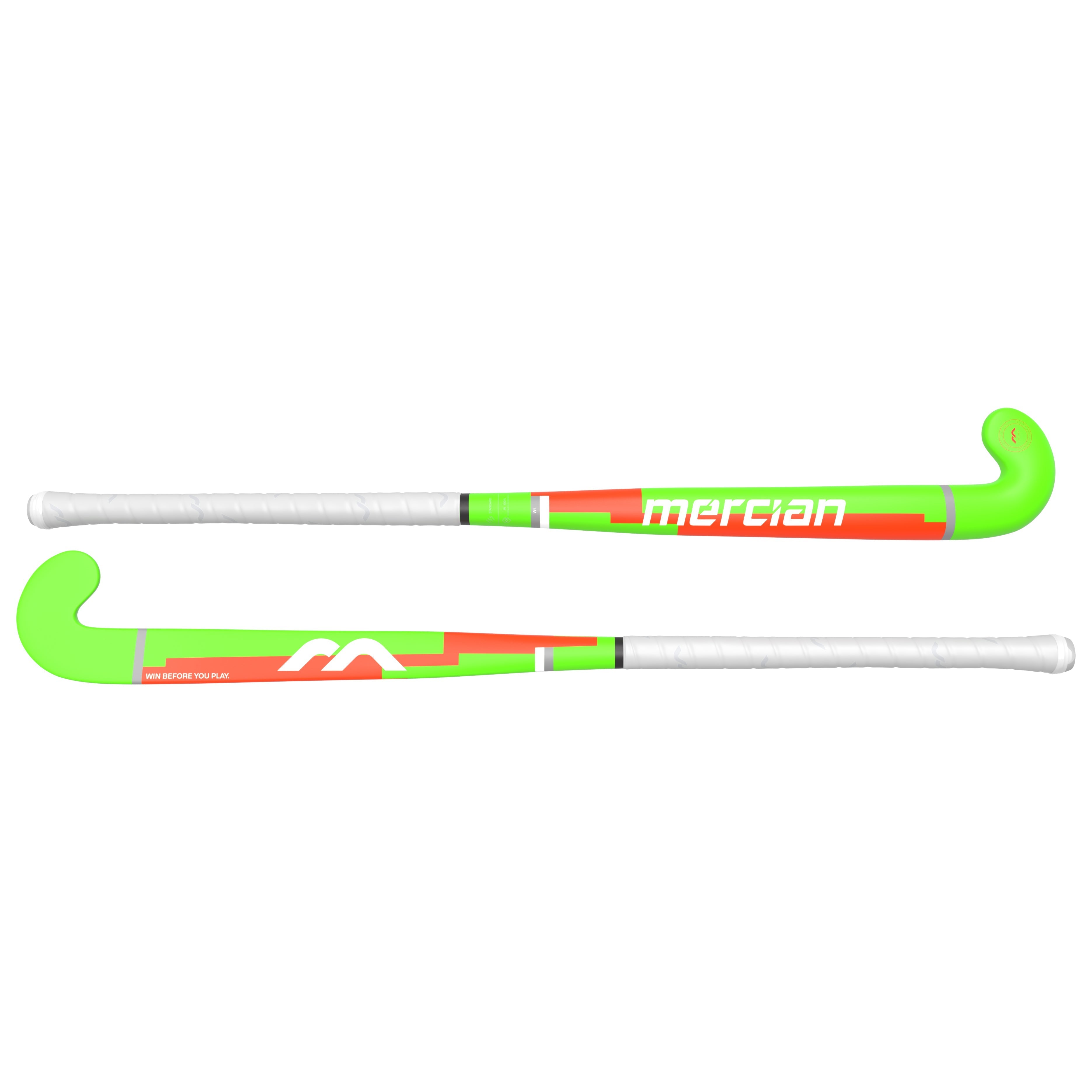 Mercian Genesis Junior Wooden Hockey Stick 25/26 - Orange front view (2)